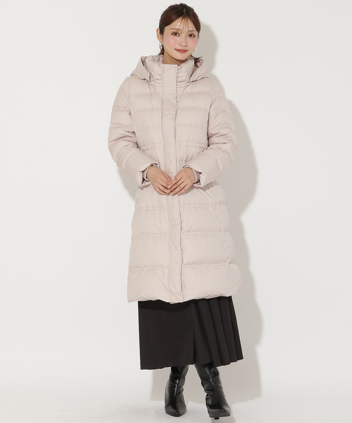 FOXファー付きプレミアムミドルロングダウン