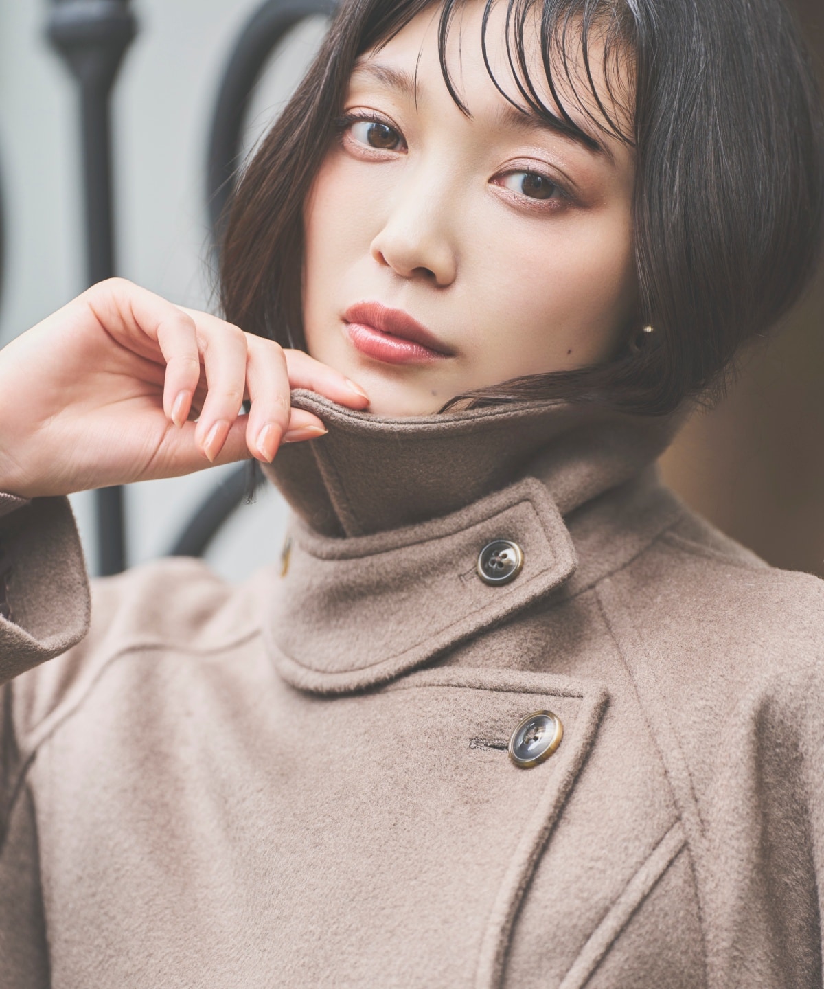 ウールビーバーロングコート