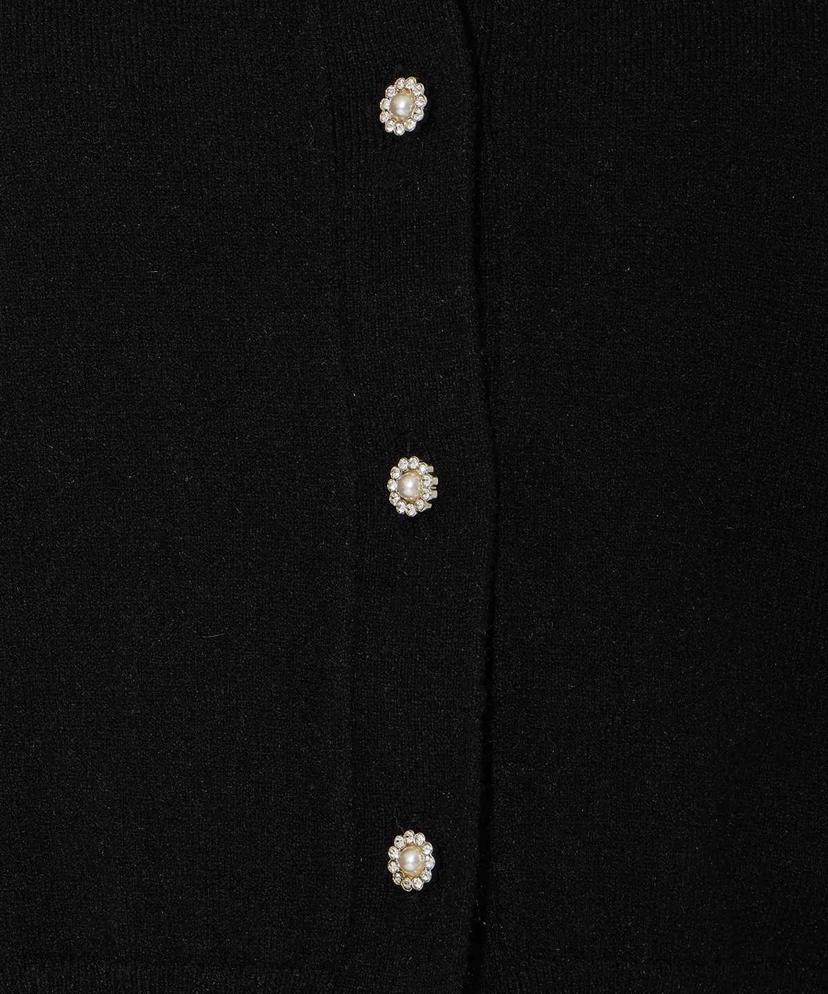 ビジューボタンクルーネックカーディガン