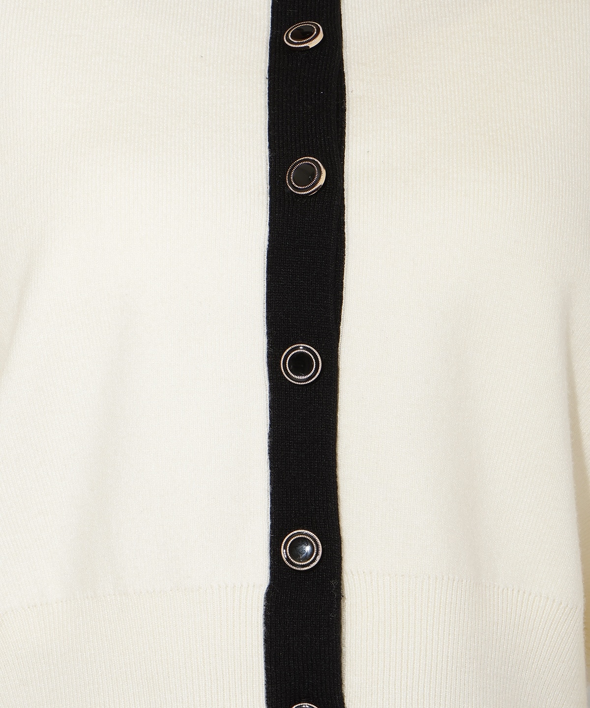 配色カーディガン