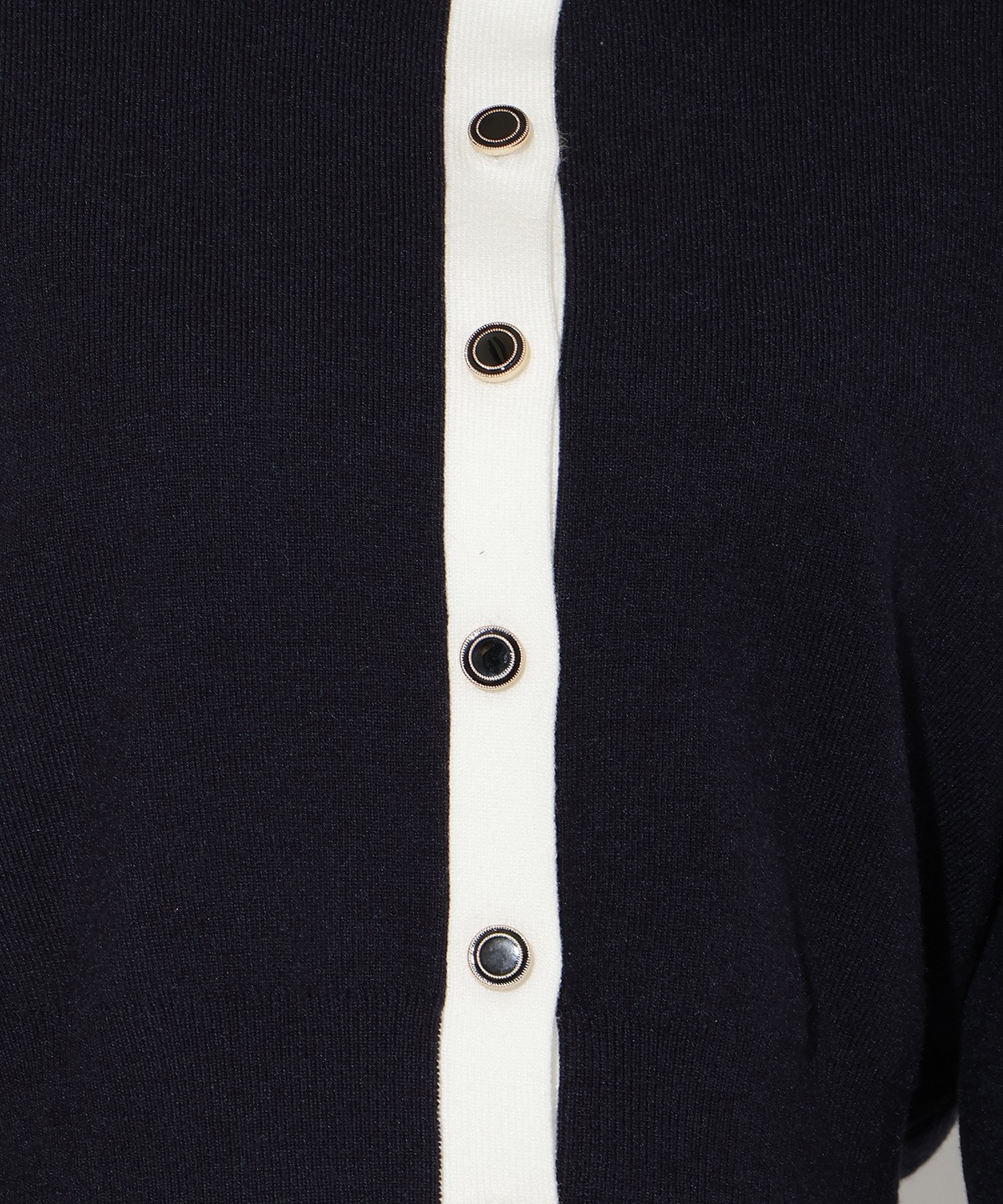 配色カーディガン