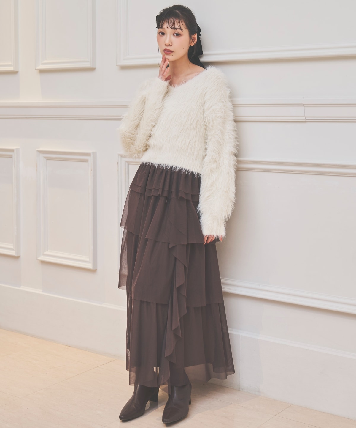 ロングフェザープルオーバー