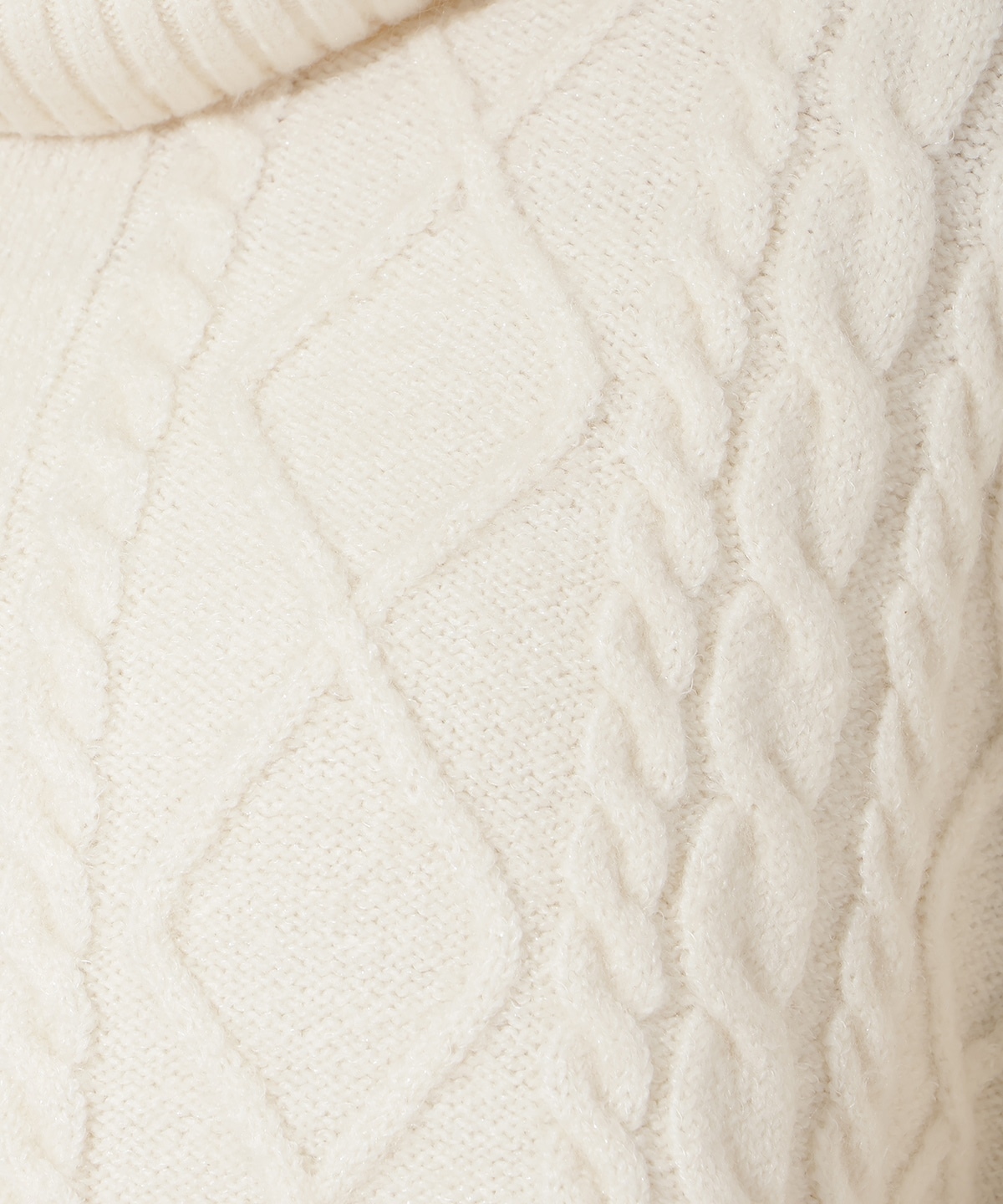 ラメケーブルタートルニットプルオーバー