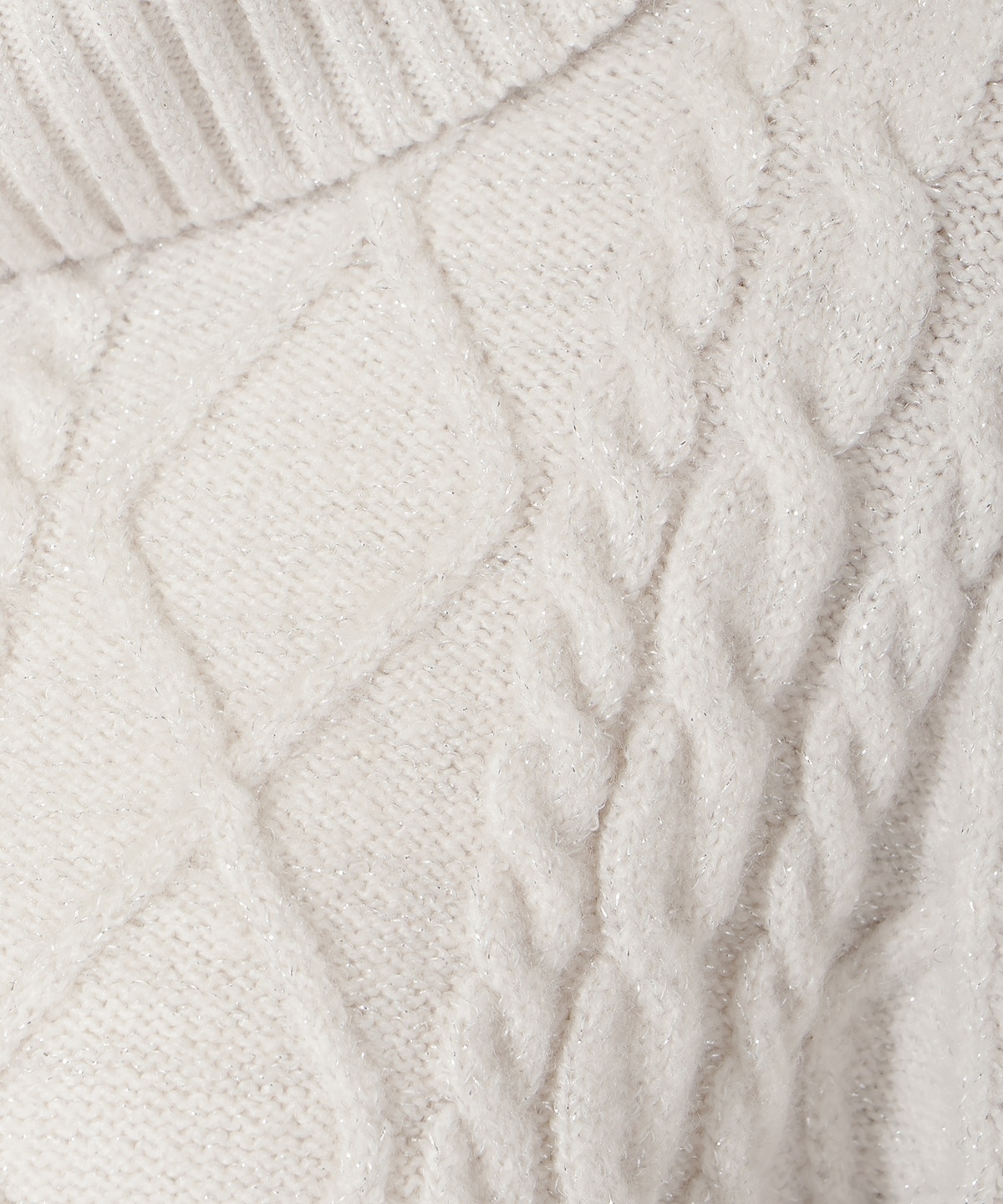 ラメケーブルタートルニットプルオーバー