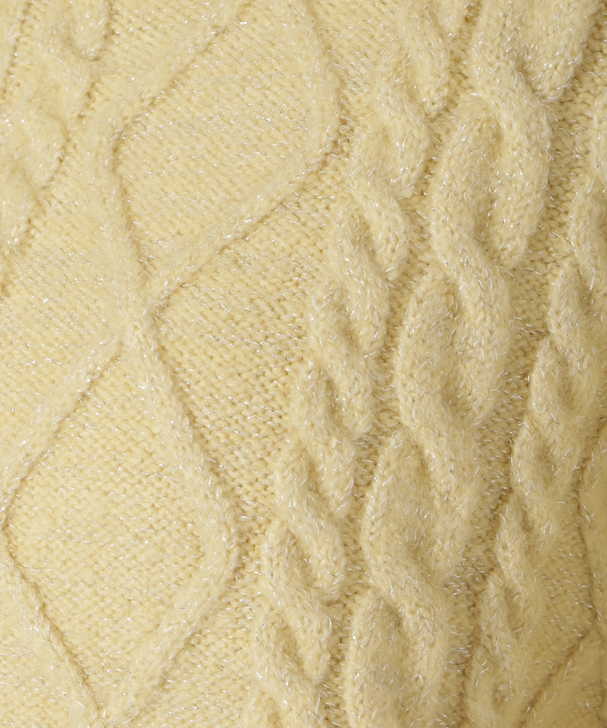 ラメケーブルタートルニットプルオーバー