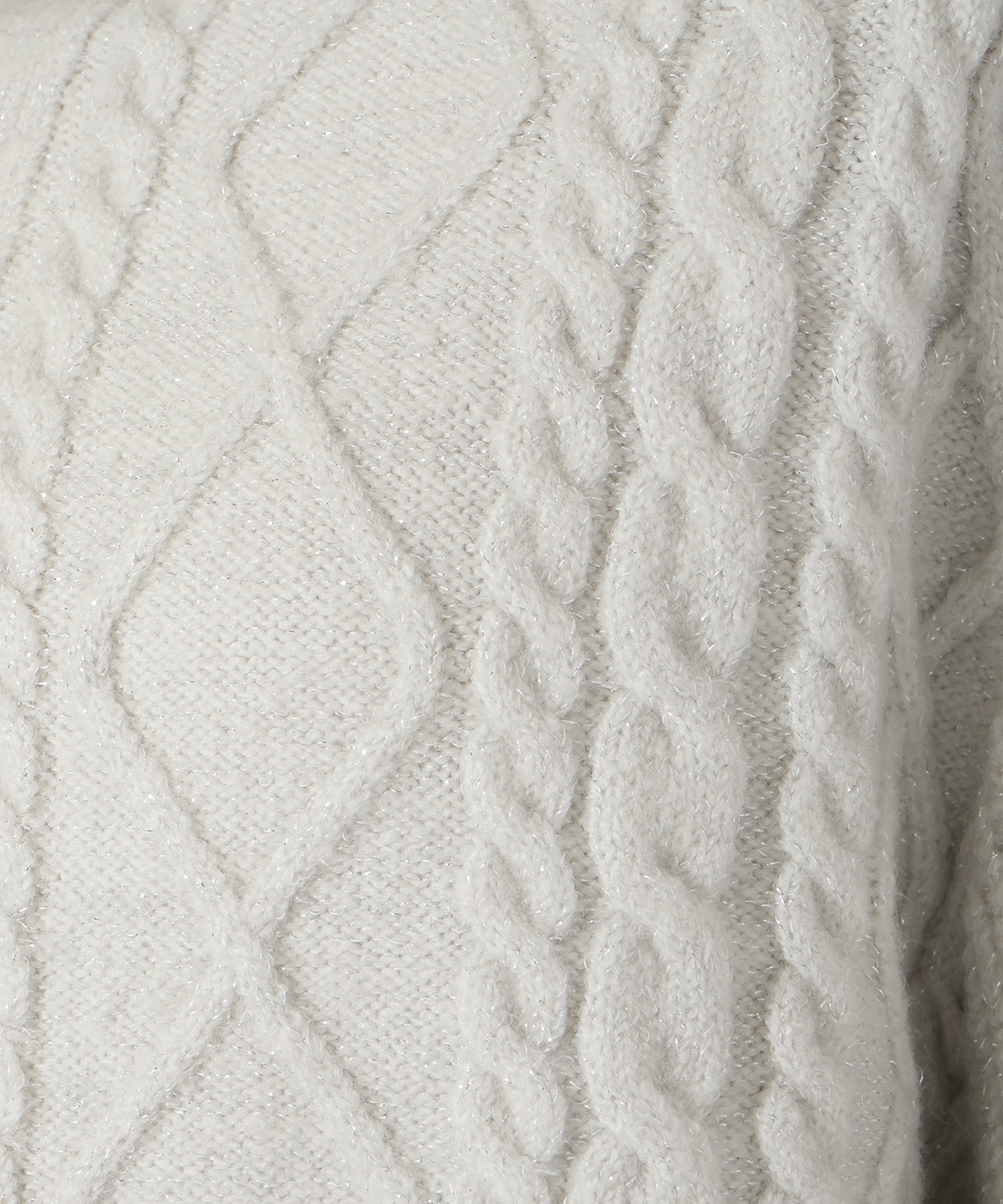 ラメケーブルタートルニットプルオーバー