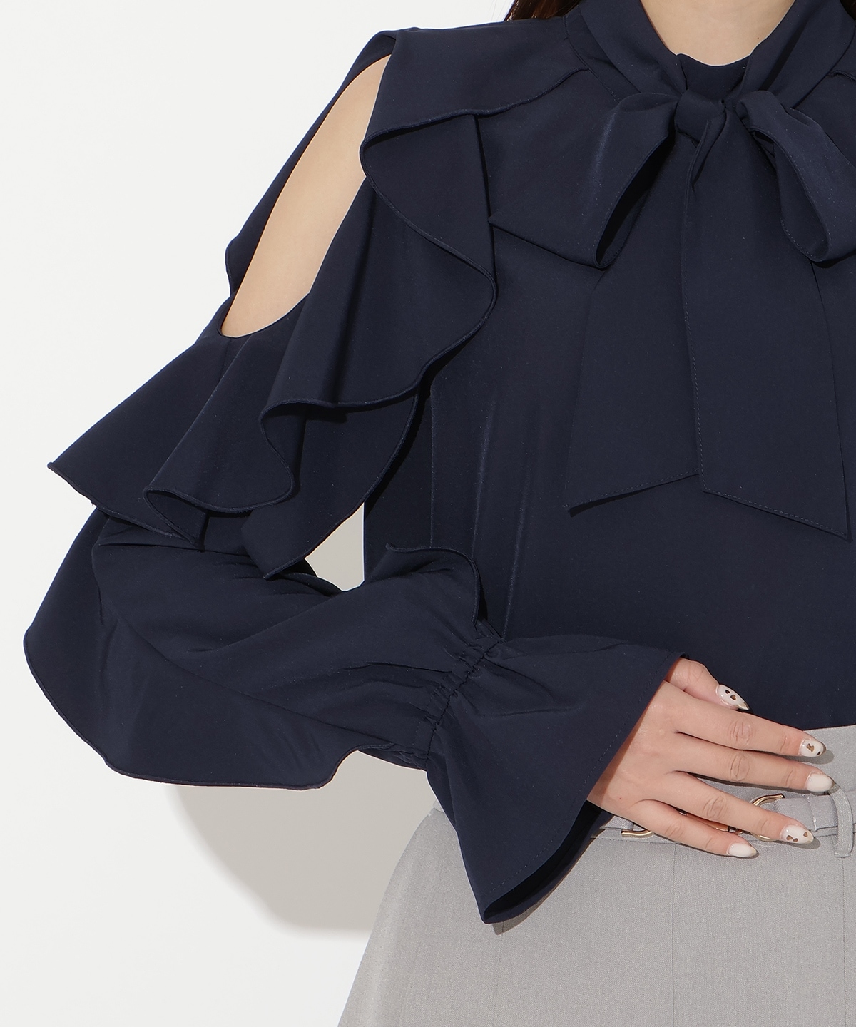 【先行予約受付中】フリルボウタイブラウス