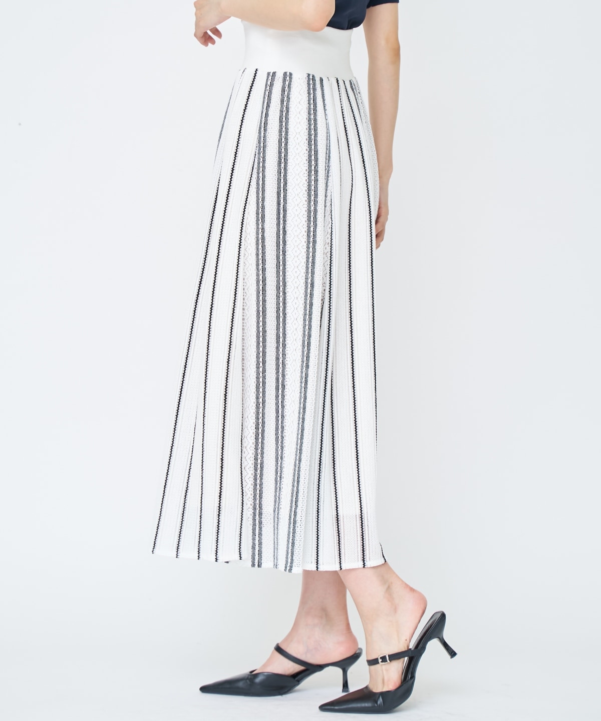 ラッセルストライプロングスカート