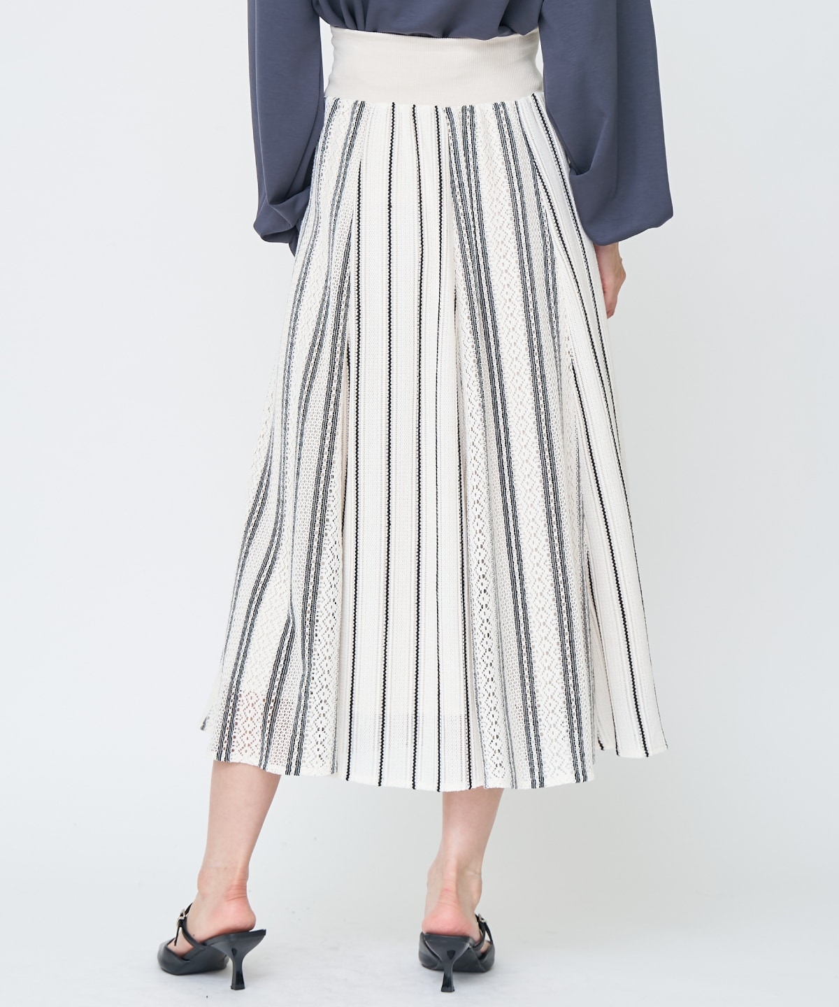 ラッセルストライプロングスカート