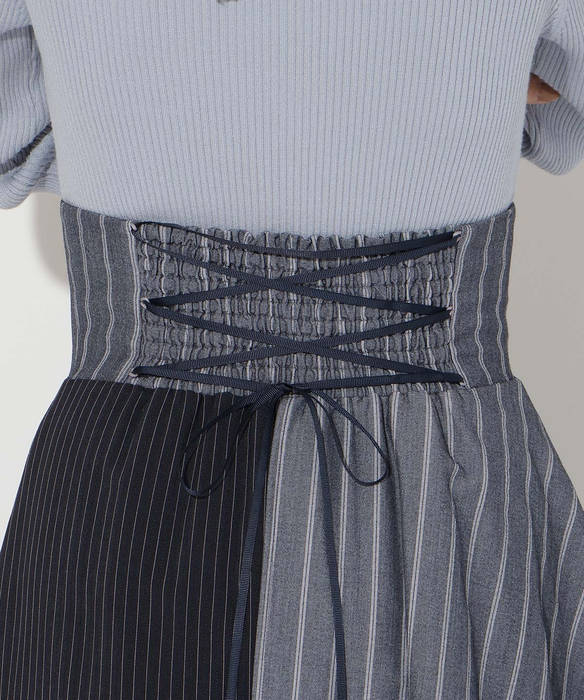 【先行予約受付中】ストライプパッチワークスカート