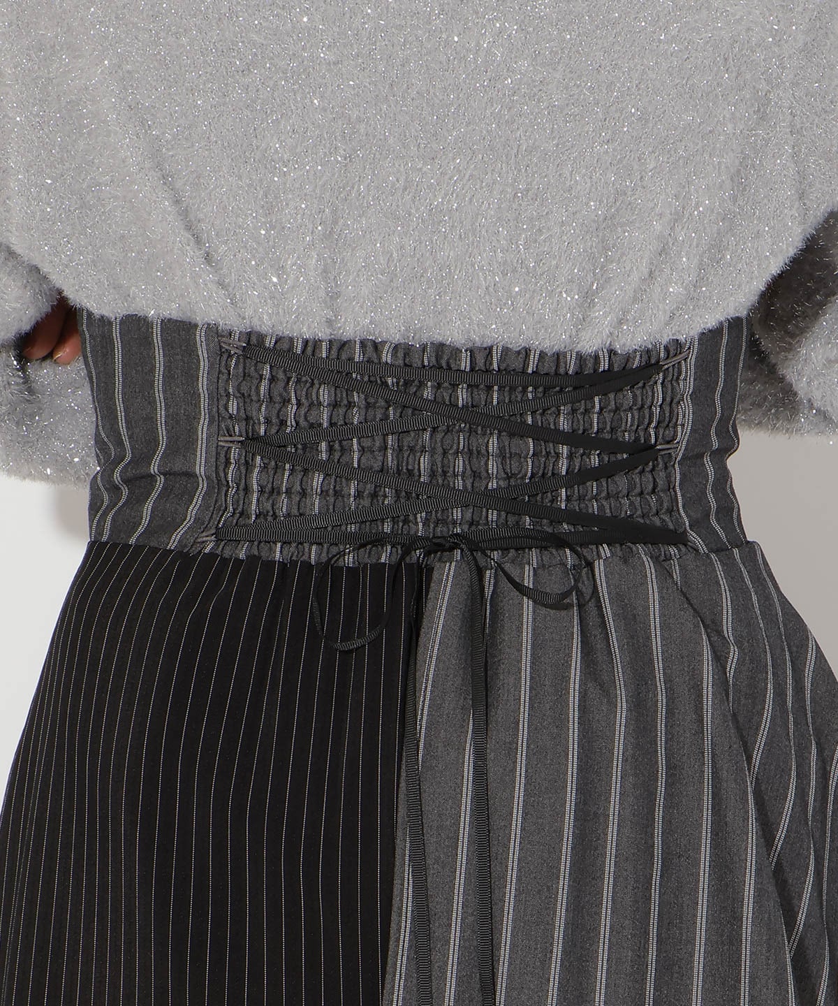 【先行予約受付中】ストライプパッチワークスカート