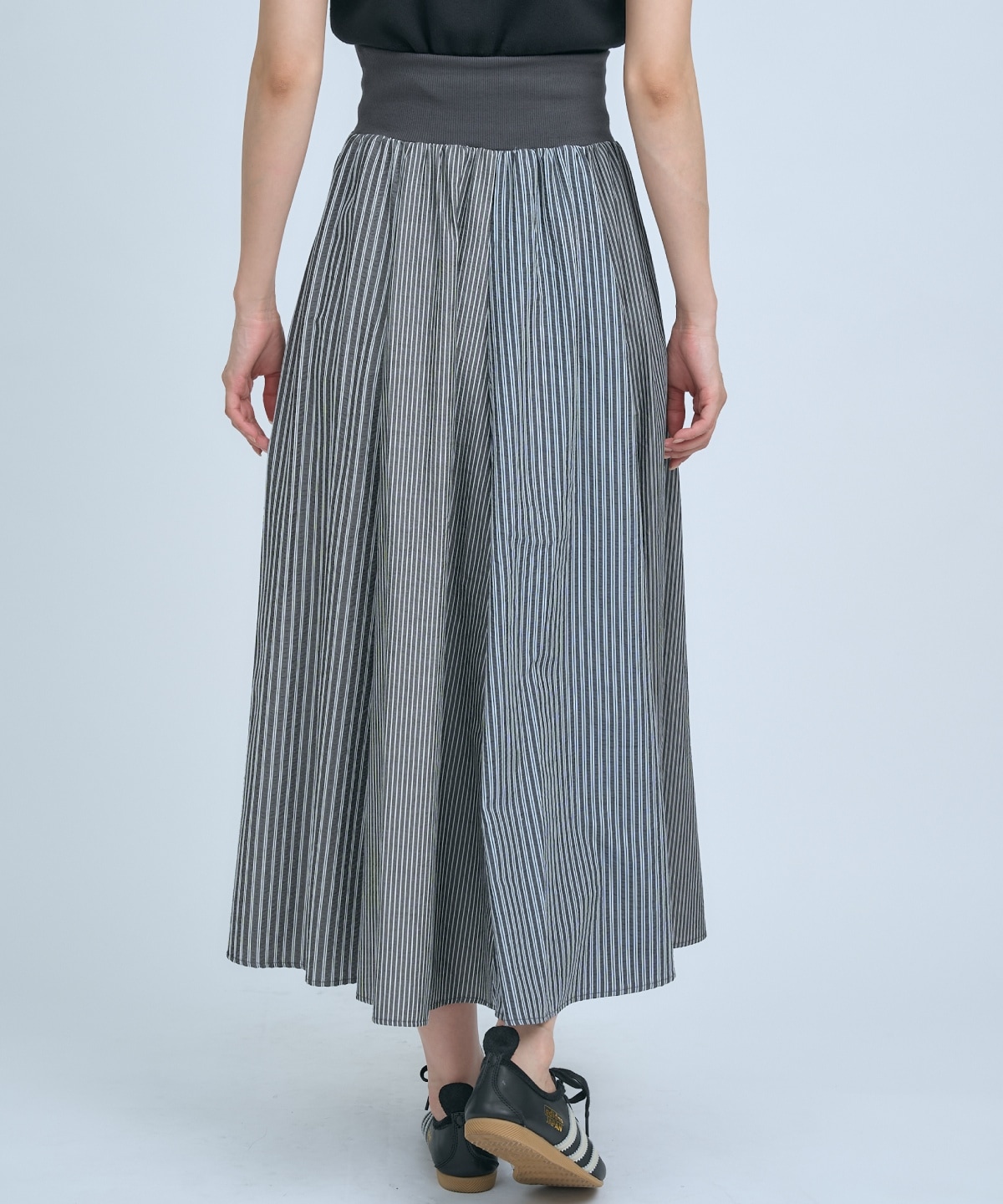 【先行予約受付中】サッカーストライプ柄組み合わせロングスカート
