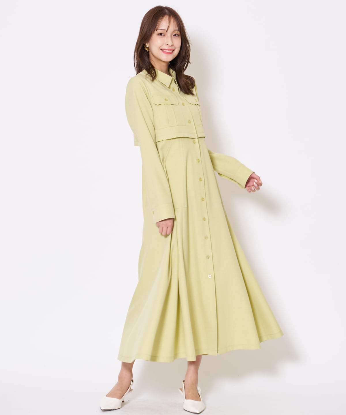 サファリシャツワンピース