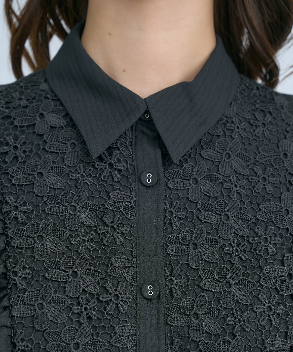 【先行予約受付中】レースフリルシャツワンピース