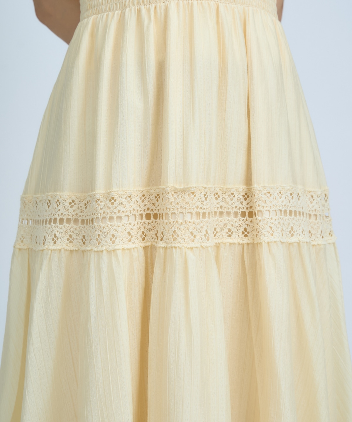 【先行予約受付中】フリルスリーブレースティアードワンピース