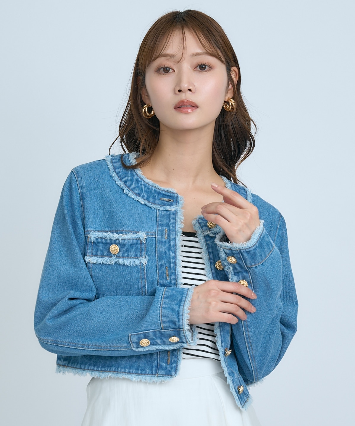 【先行予約受付中】フリンジデニムジャケット