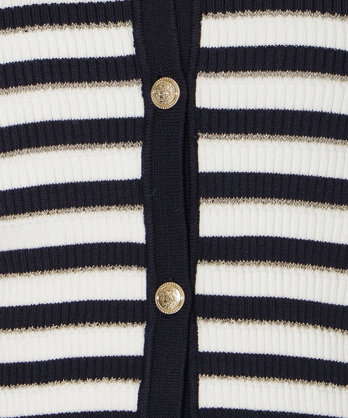 ラメボーダーニットカーディガン