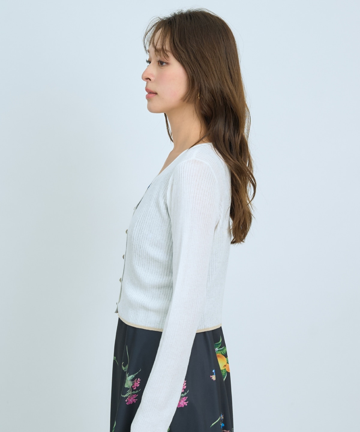 【5/14(木)一部店舗先行発売】シアーリブクロップドニットカーディガン