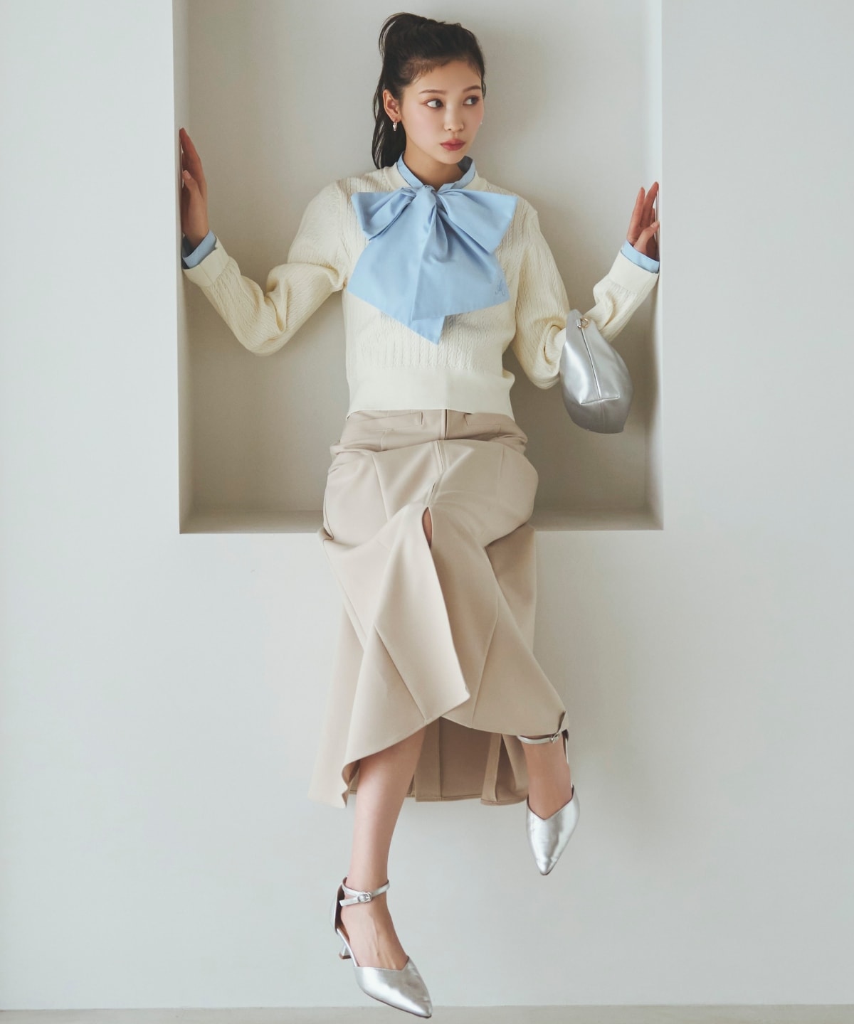 【先行予約受付中】ボウタイニットプルオーバー