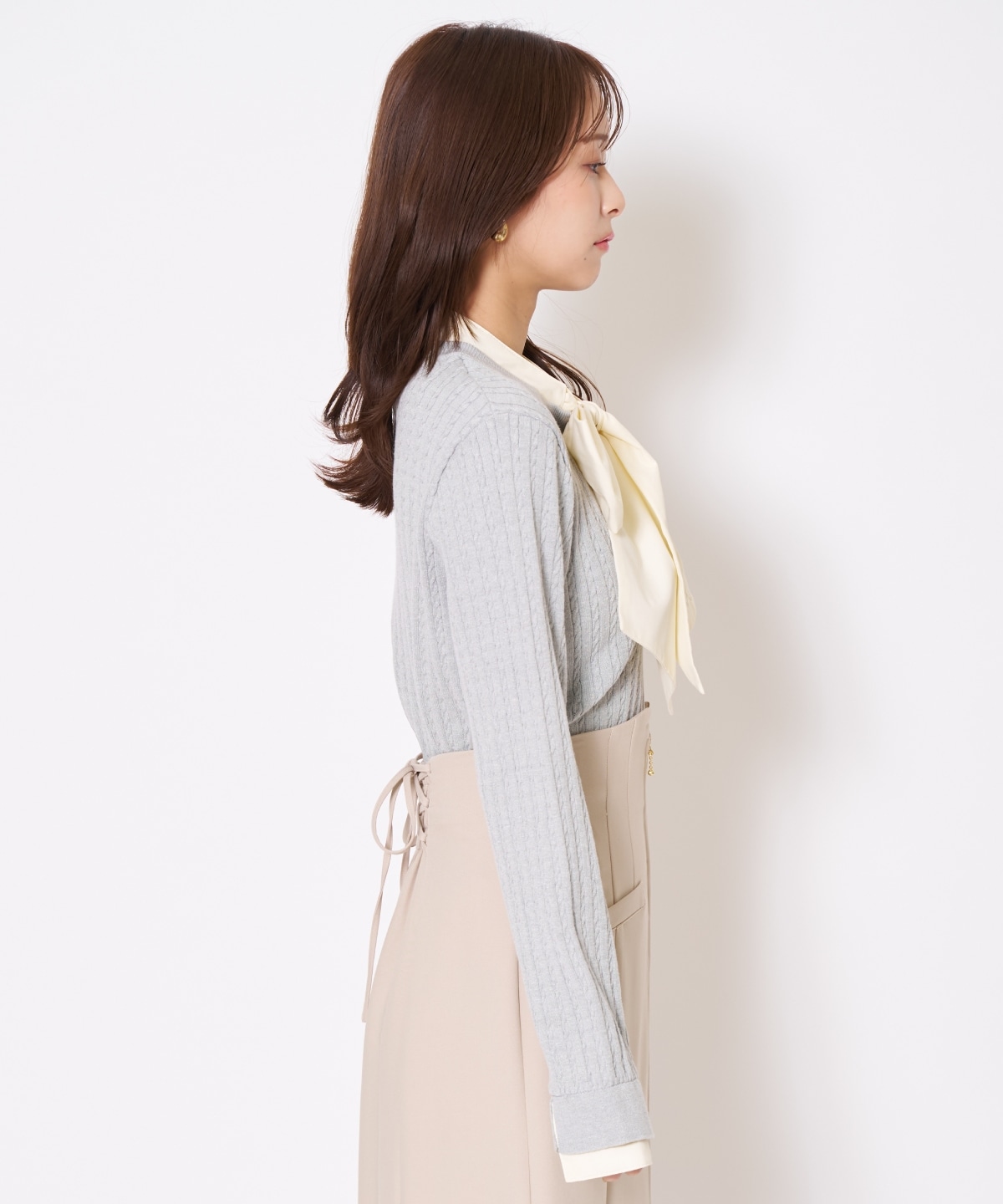 【先行予約受付中】ボウタイニットプルオーバー