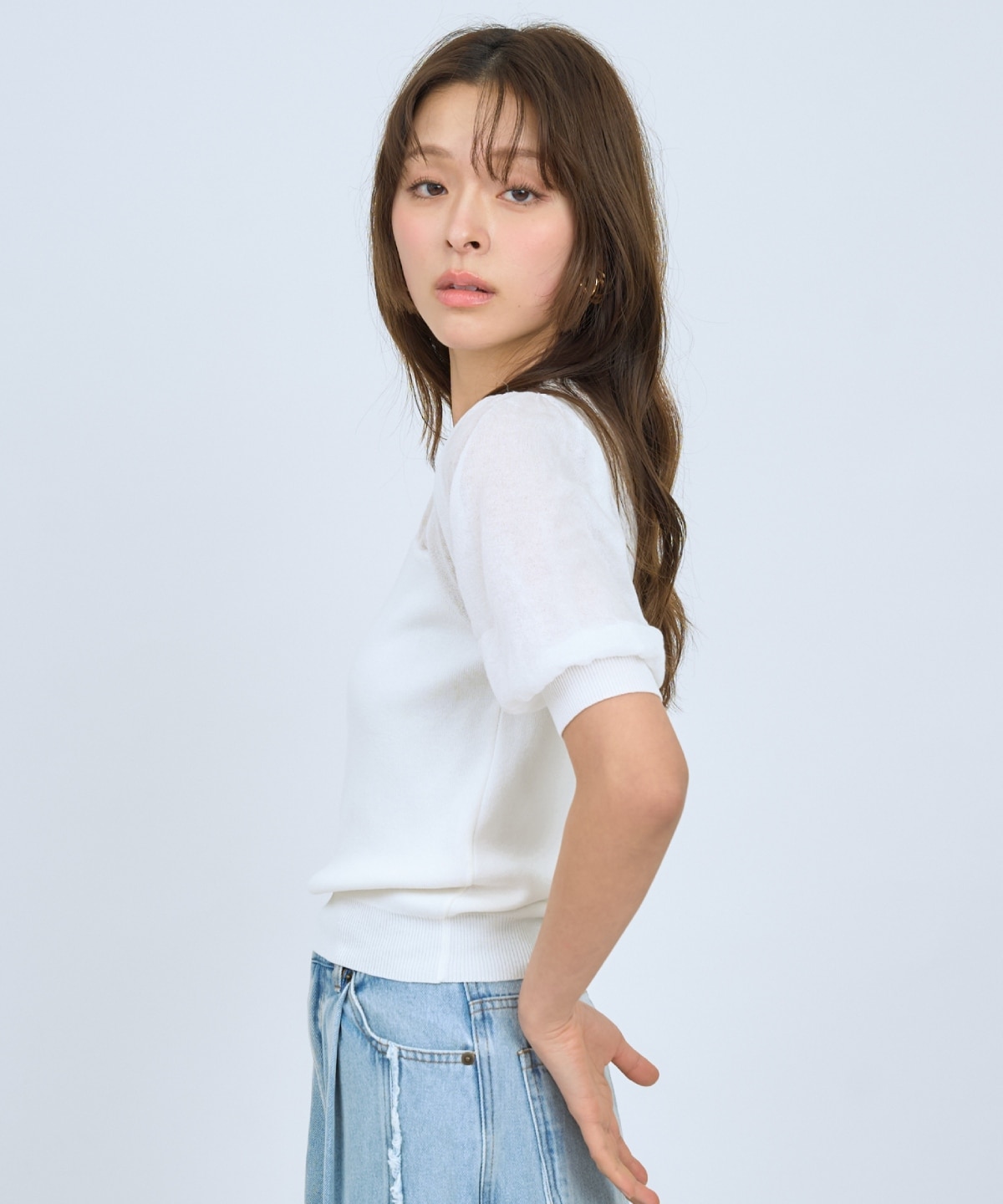 【先行予約受付中】シアーニットクルーネックプルオーバー