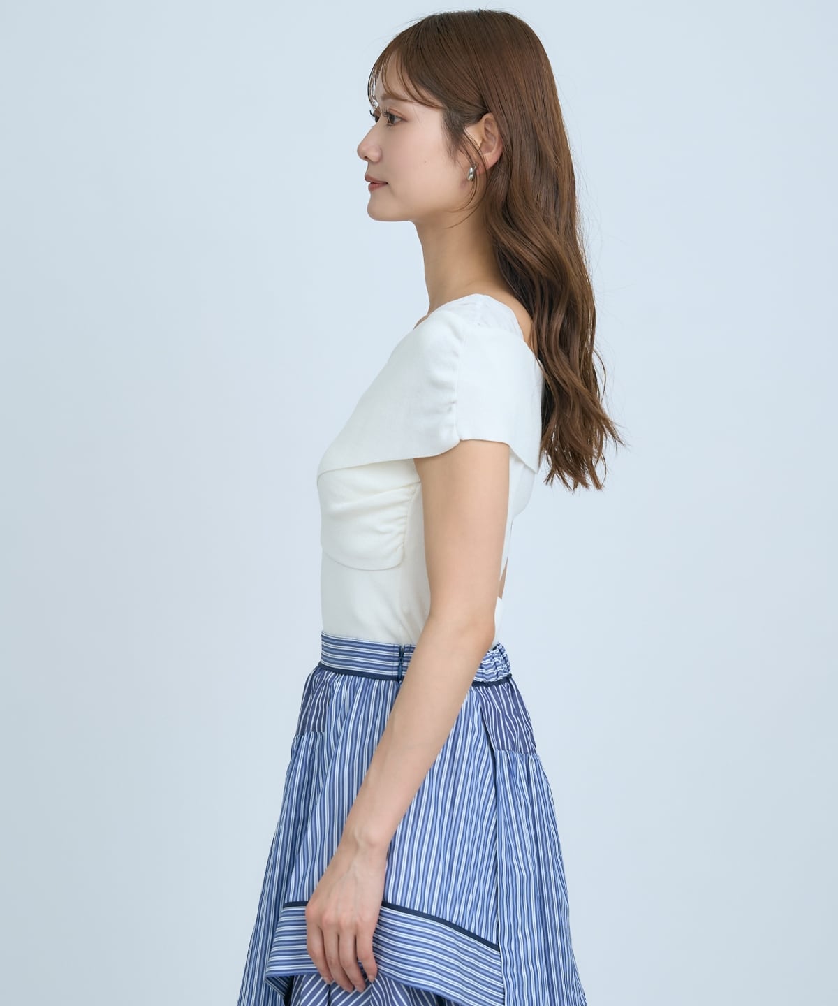 【先行予約受付中】クロスネックオフショルニットプルオーバー