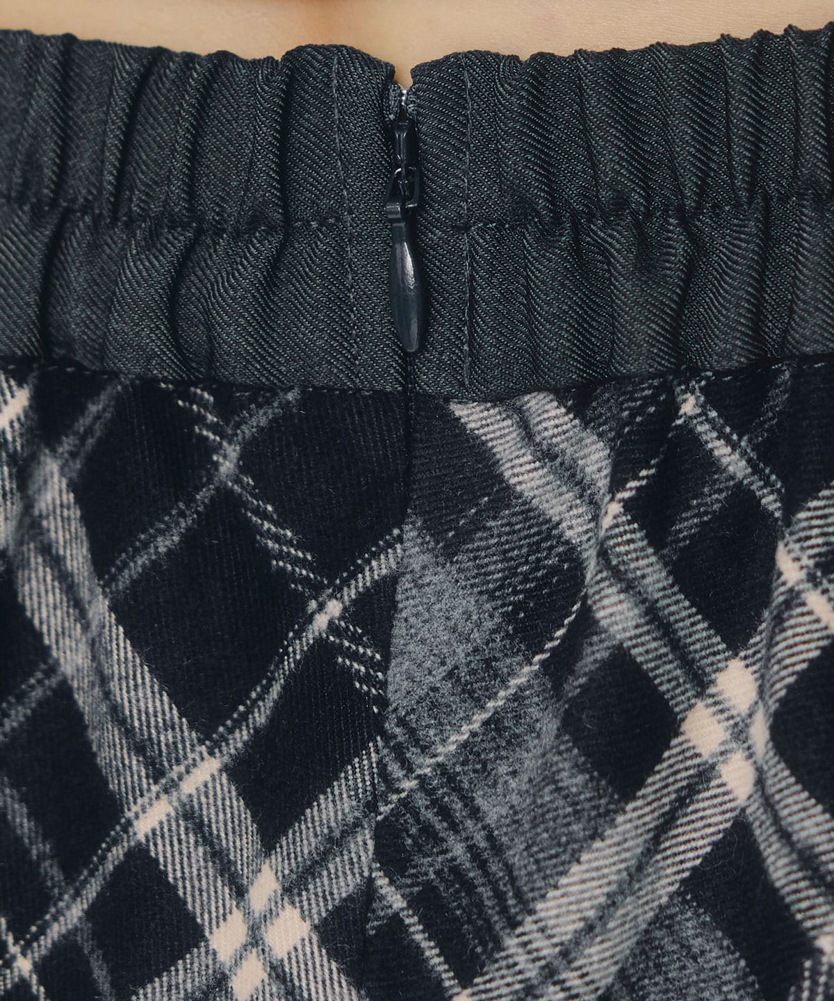 バイアスチェックショートブラウス×プリーツミニスカートセットアップ