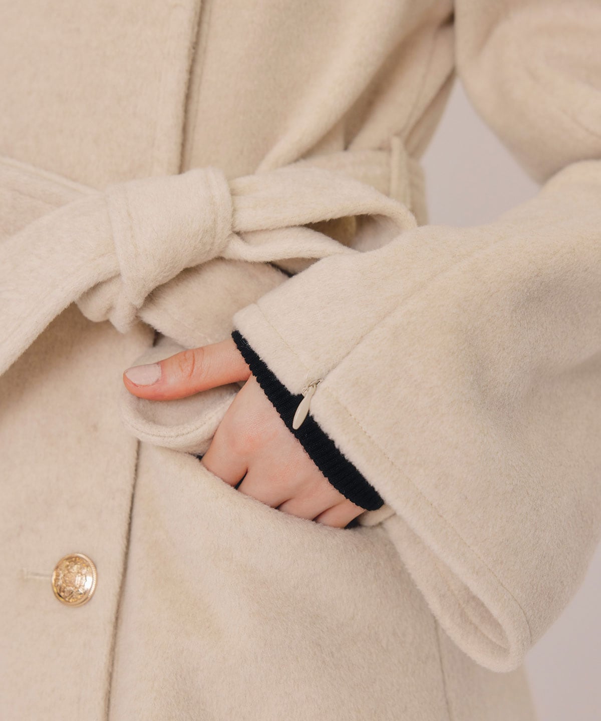 2WAYベルスリーブミドルコート