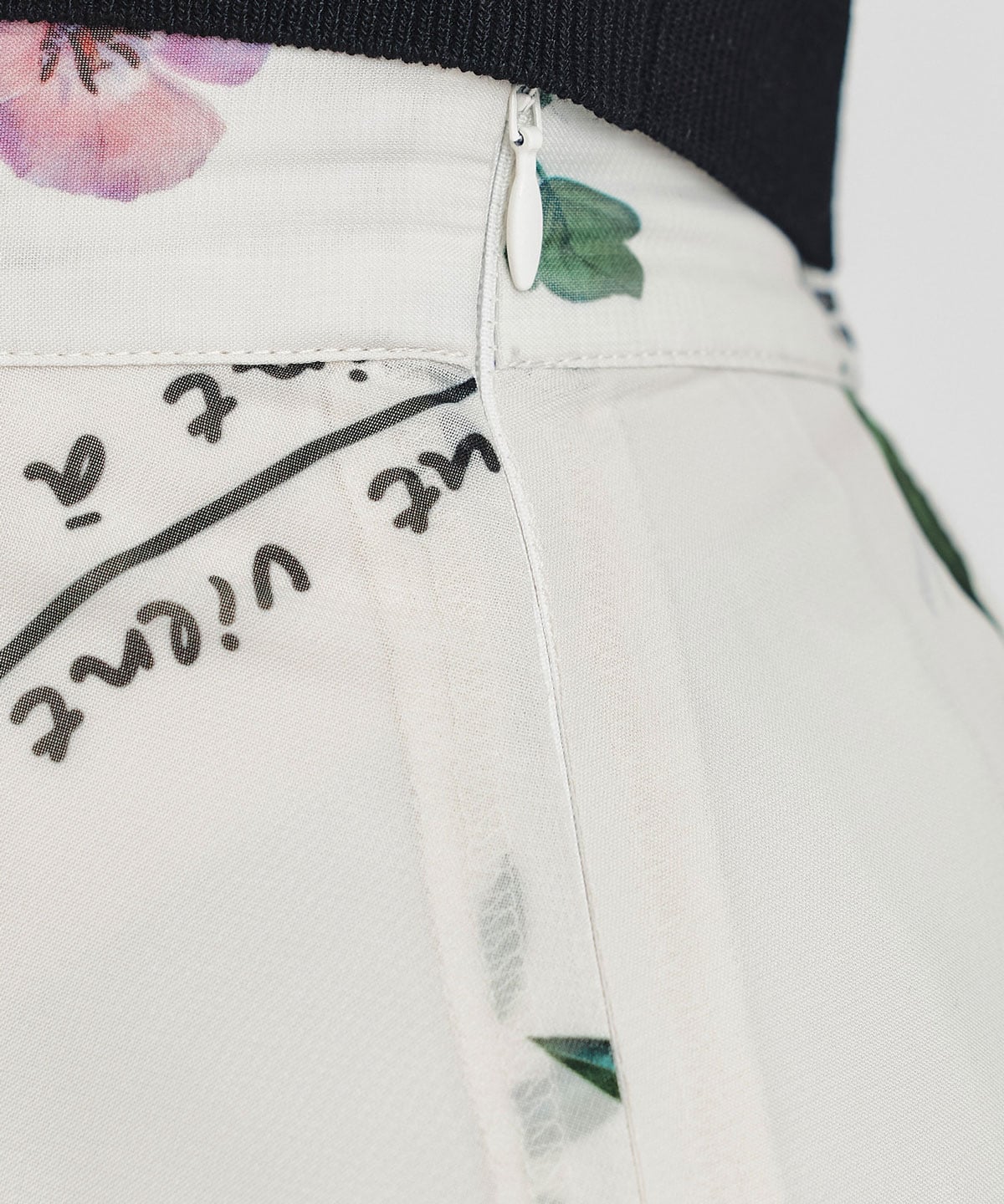 【Sheer Flower Series】シアーフラワータックフレアロングスカート