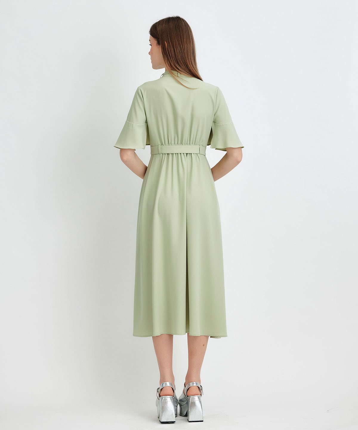 ケープフレアロングワンピース