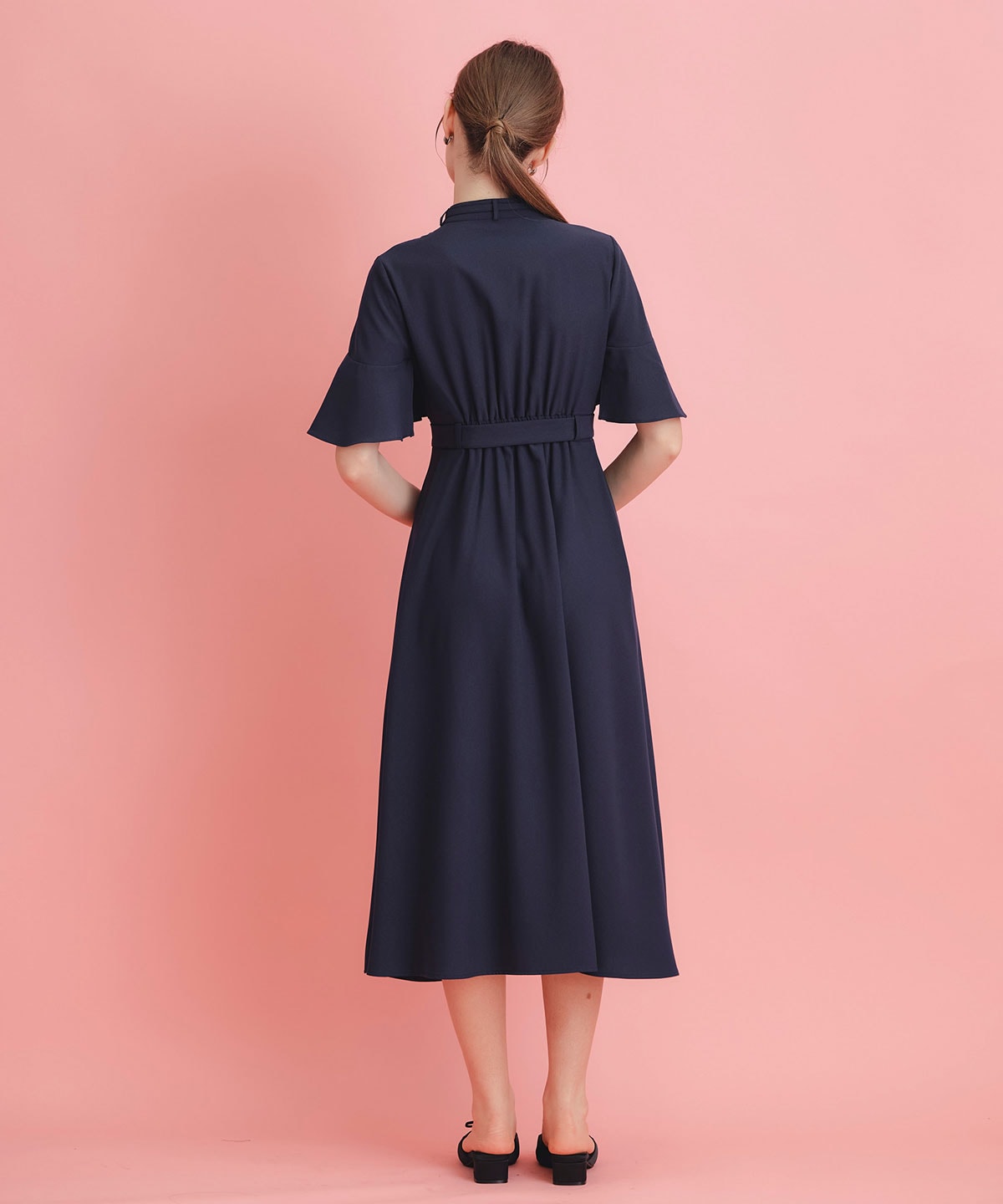 ケープフレアロングワンピース