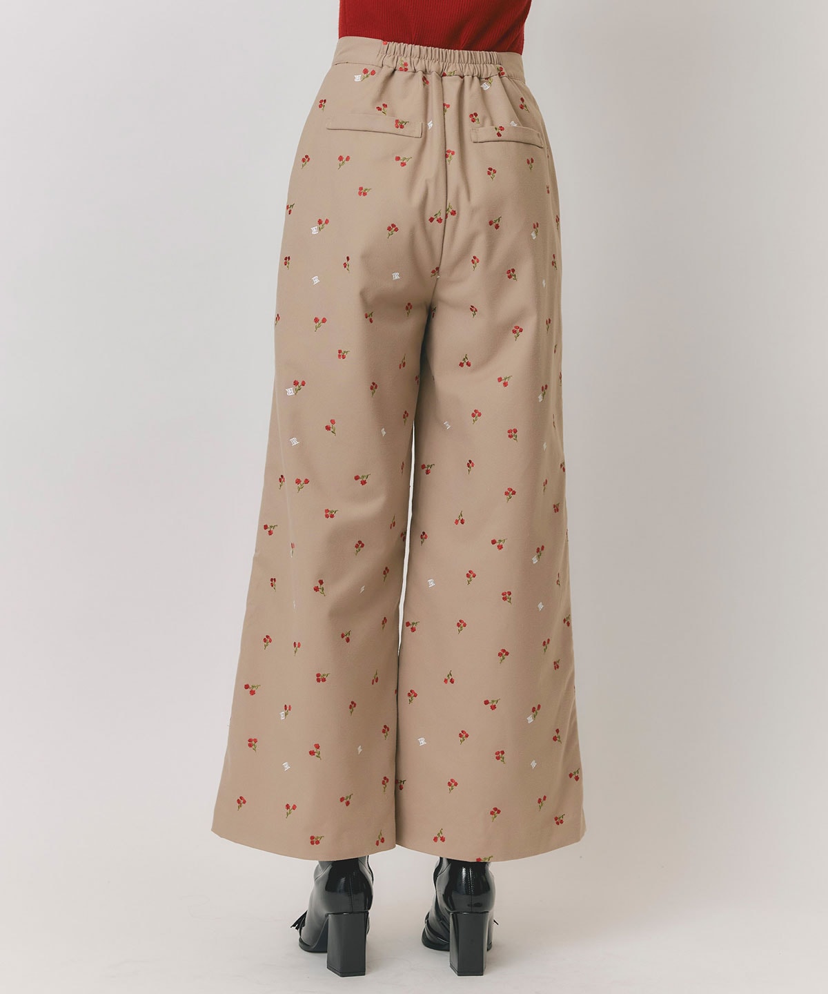 【Fleur monogram Series】フルールモノグラムエンブロイダリーワイドパンツ