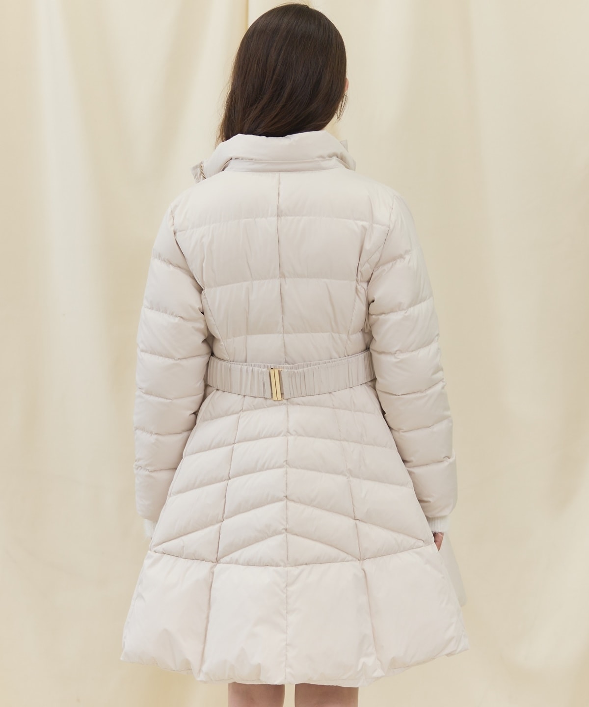 FOXファー付ドレスダウンコート