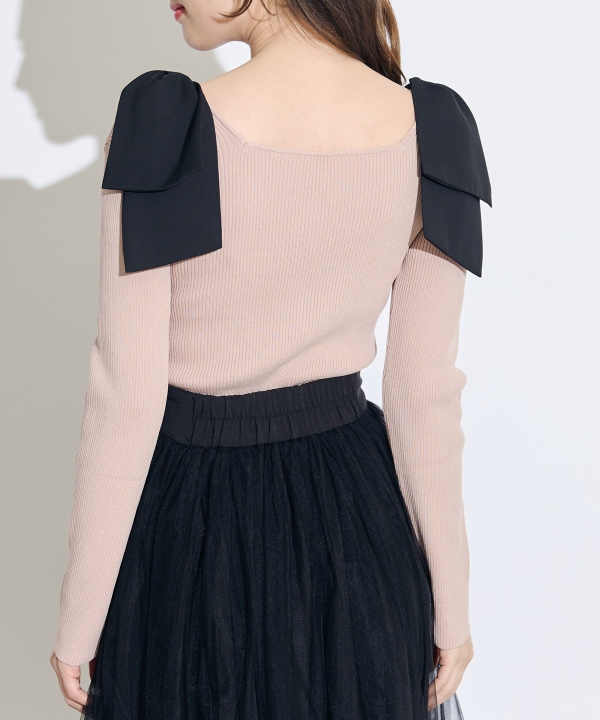 フリル切替チュールエアリースカート