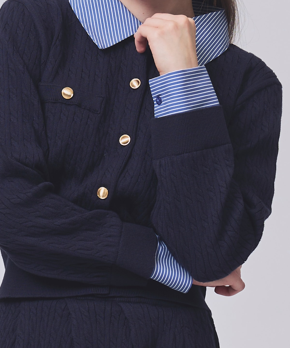 【NEW YEAR SPECIAL ITEM】レイヤードケーブルニットセットアップ