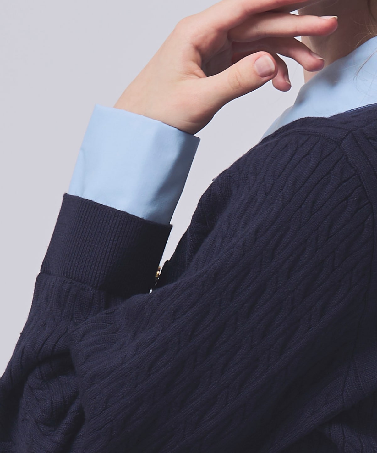 【NEW YEAR SPECIAL ITEM】レイヤードケーブルニットカーディガン