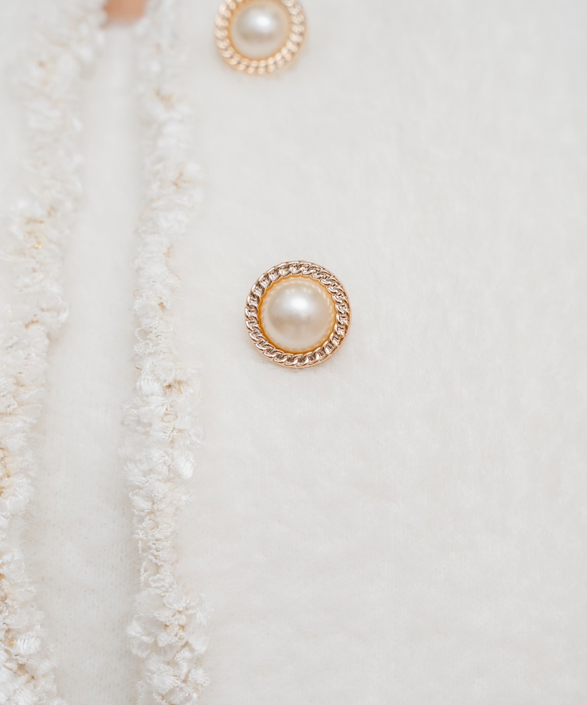 ブレード付きフェザーヤーンジャケット×ワンピース