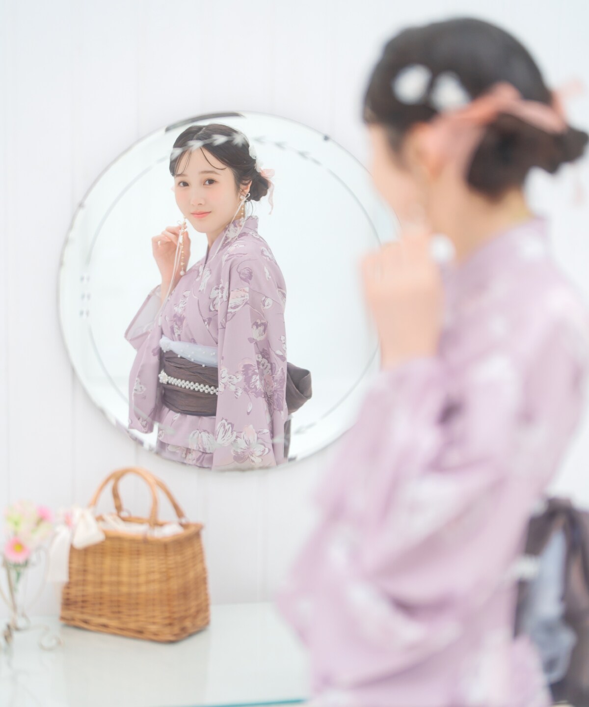 ニュアンスフラワー浴衣SET