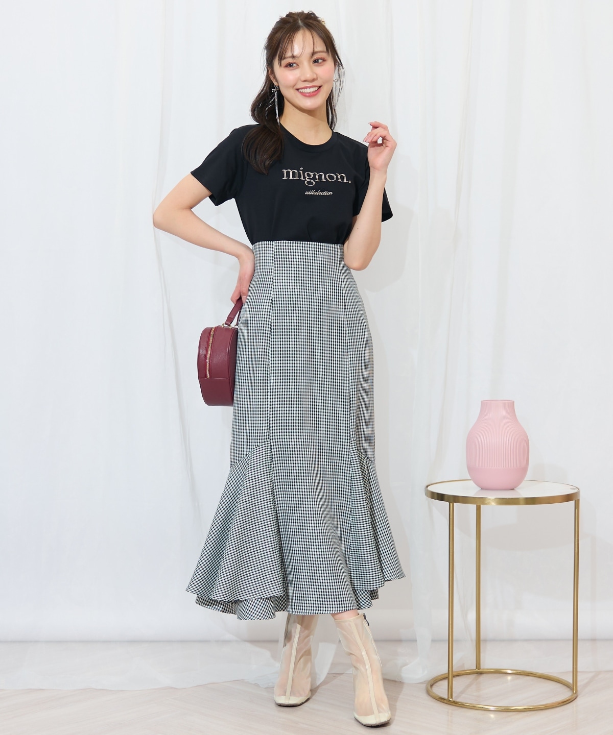 裾ボリュームマーメイドスカート