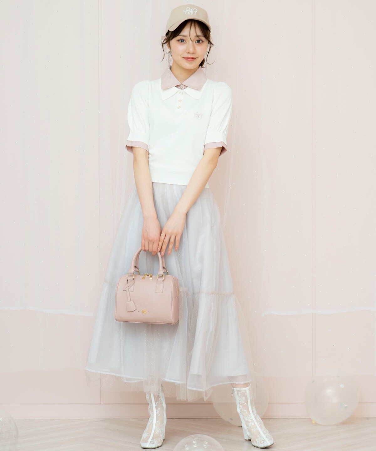 ラメチュールティアードスカート