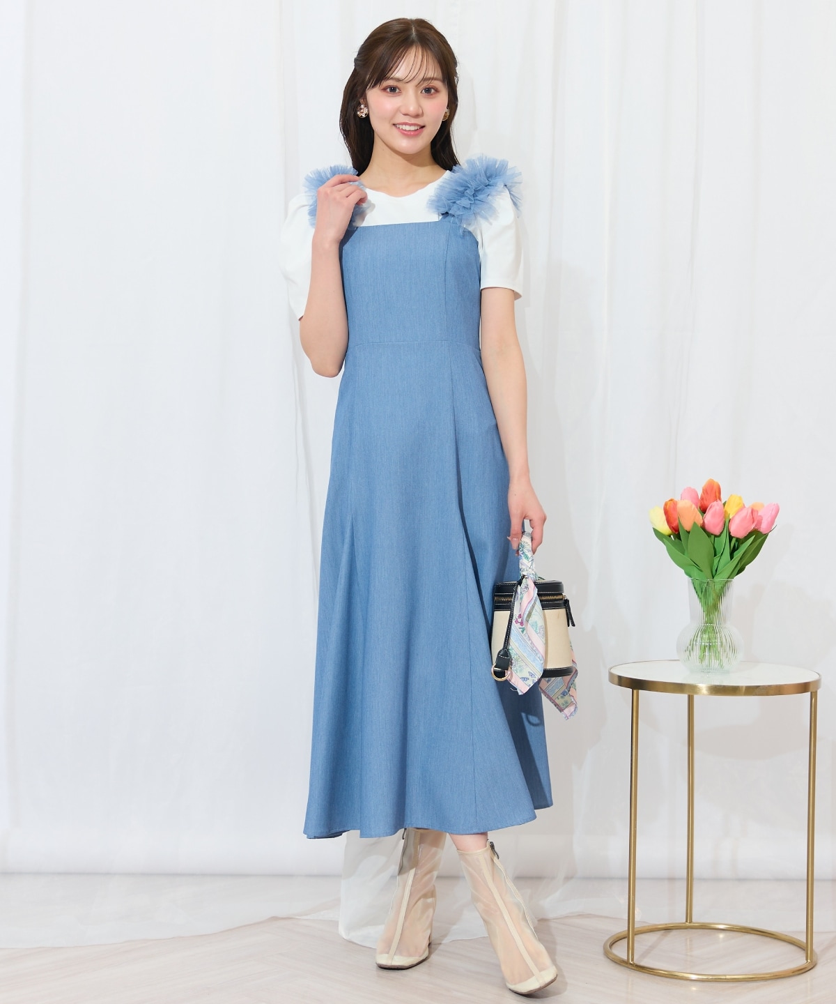 チュールフリルマーメイドジャンスカ