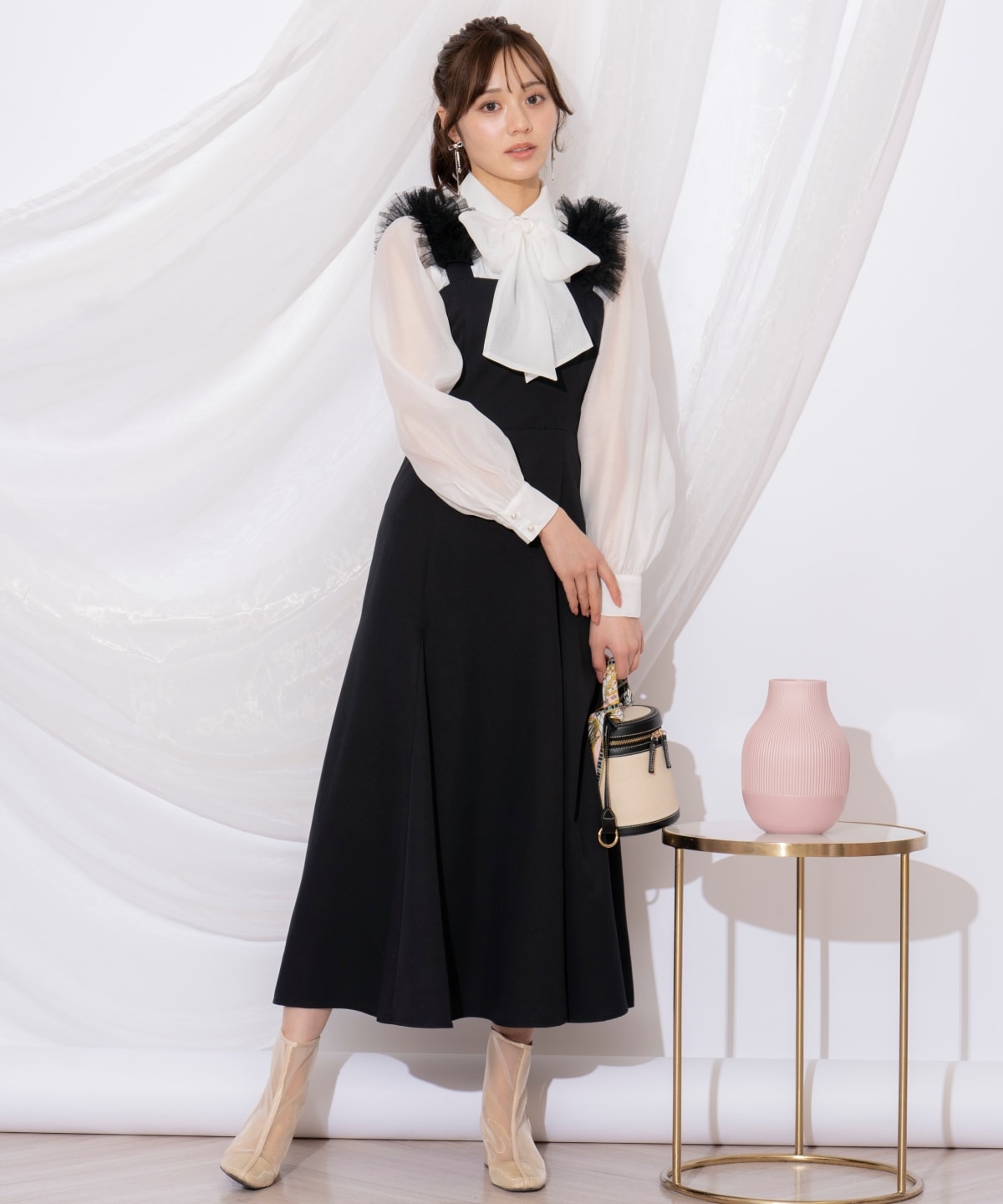 チュールフリルマーメイドジャンスカ