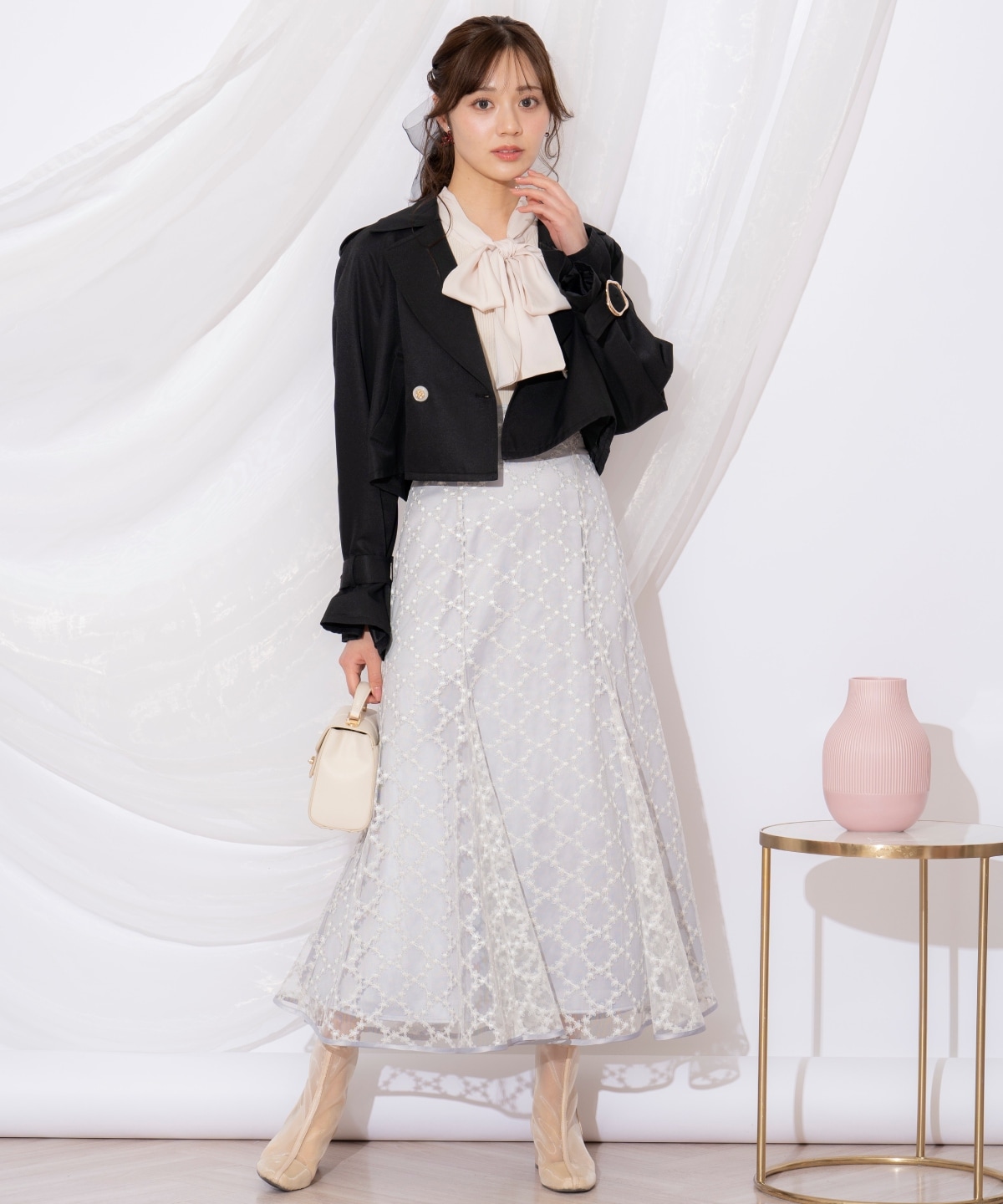 キャンディスリーブショートトレンチコート