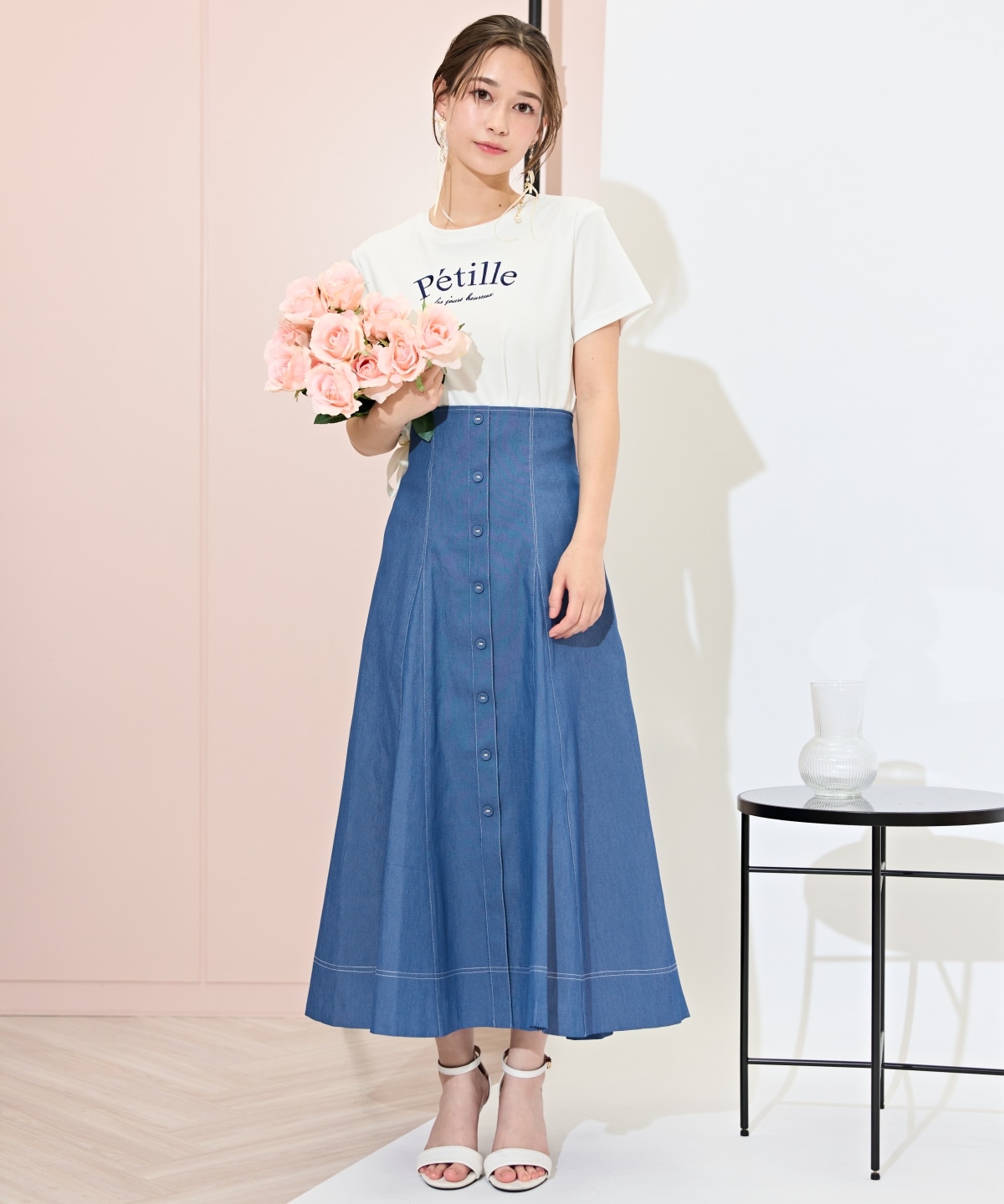 PetilleクルーネックTシャツ