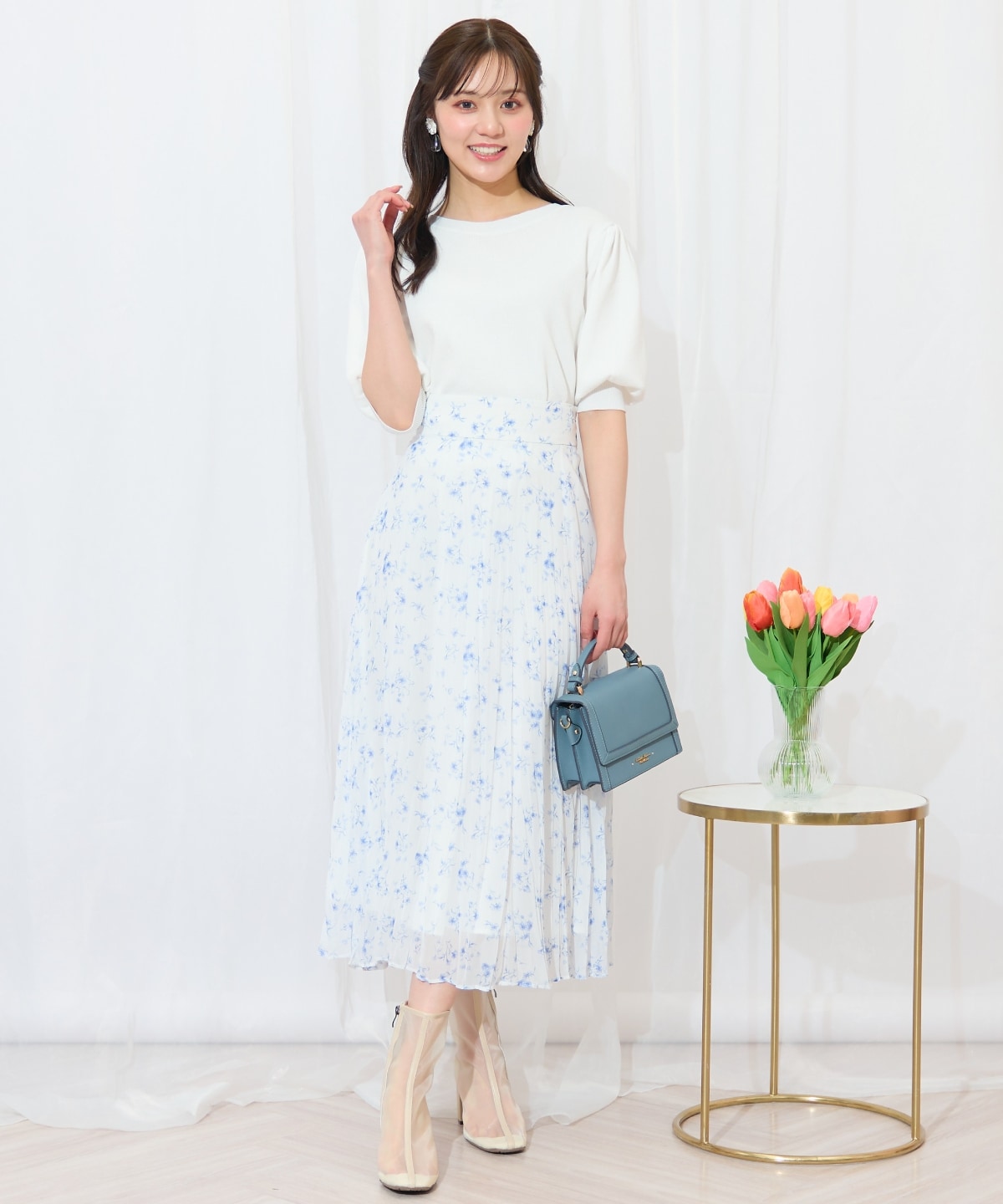 2WAYリボンラメニットプルオーバー