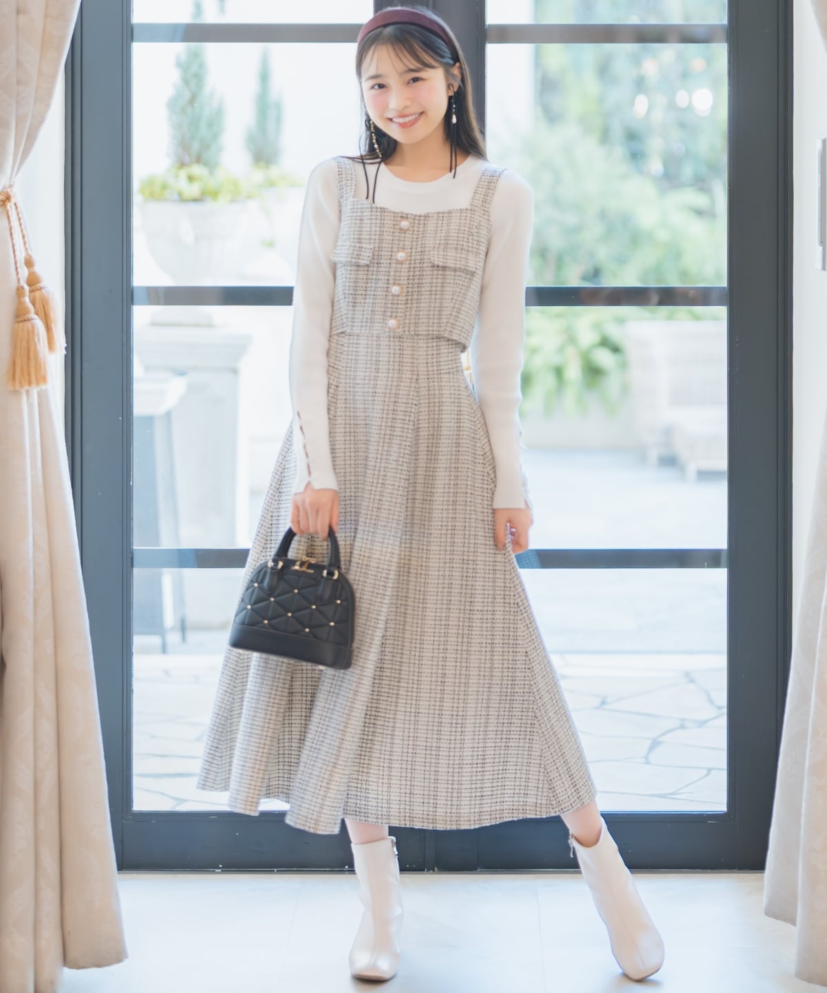 【ツイードセットアップシリーズ】ツイードビスチェ