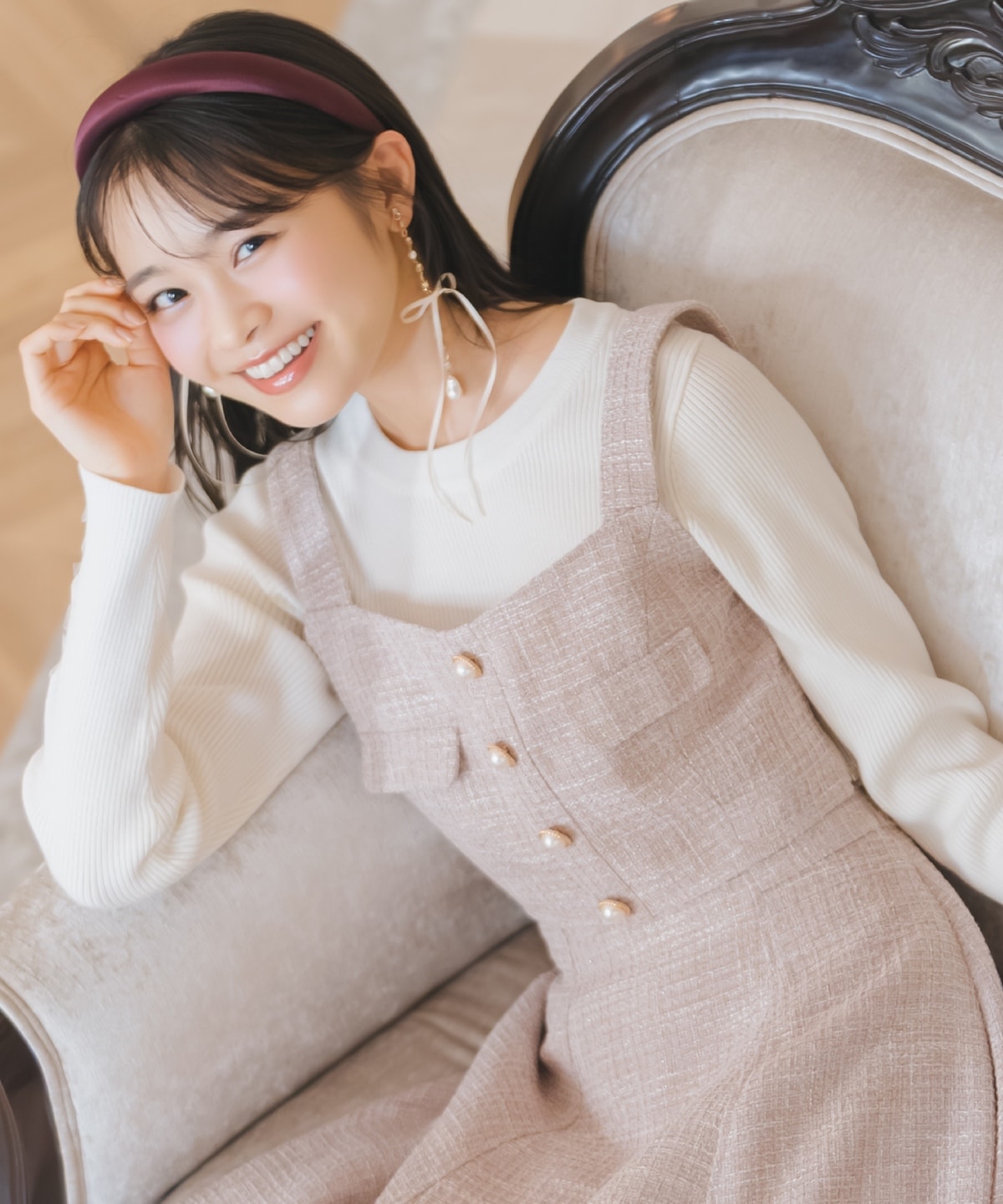 【ツイードセットアップシリーズ】ツイードビスチェ