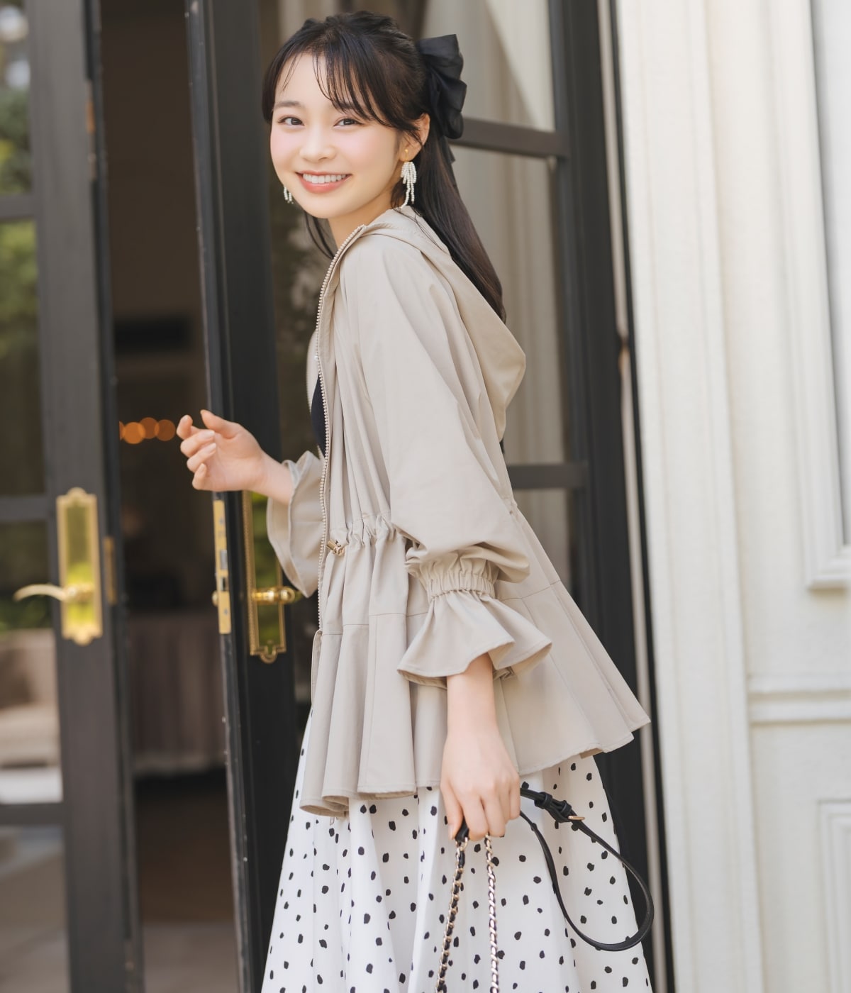 UVカットペプラムブルゾン