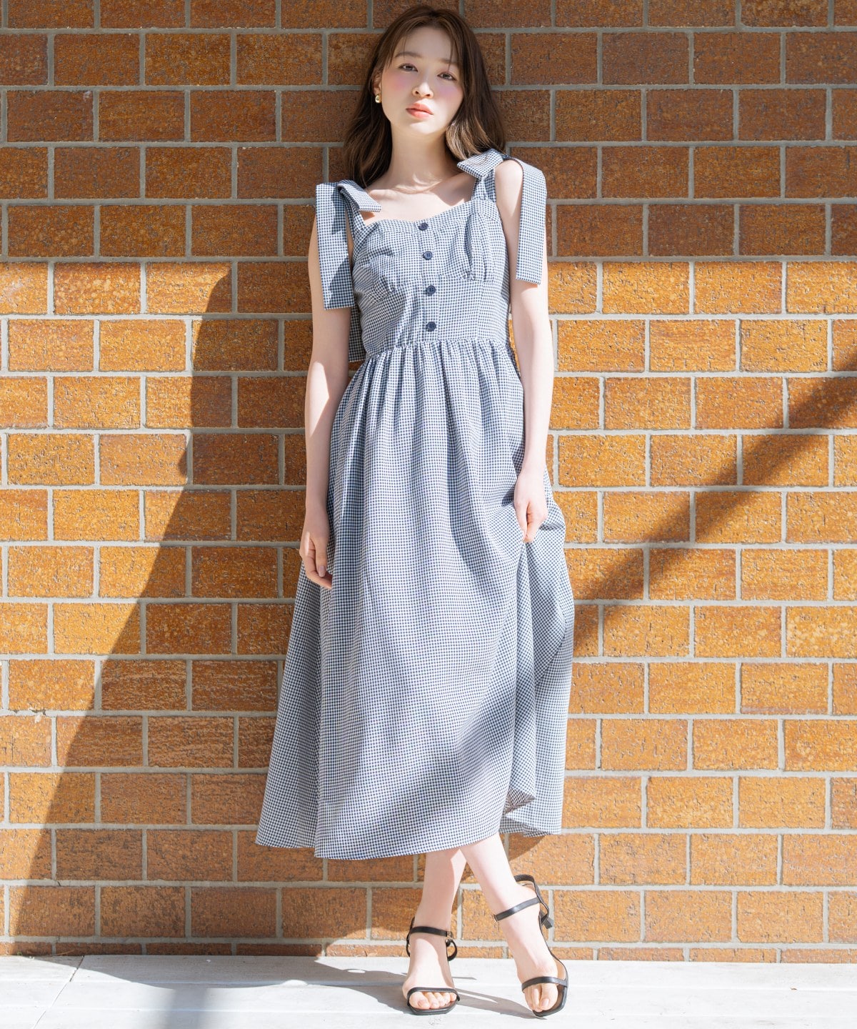 【4/24(fri)10時予約開始】リボンショルダーギャザーワンピース