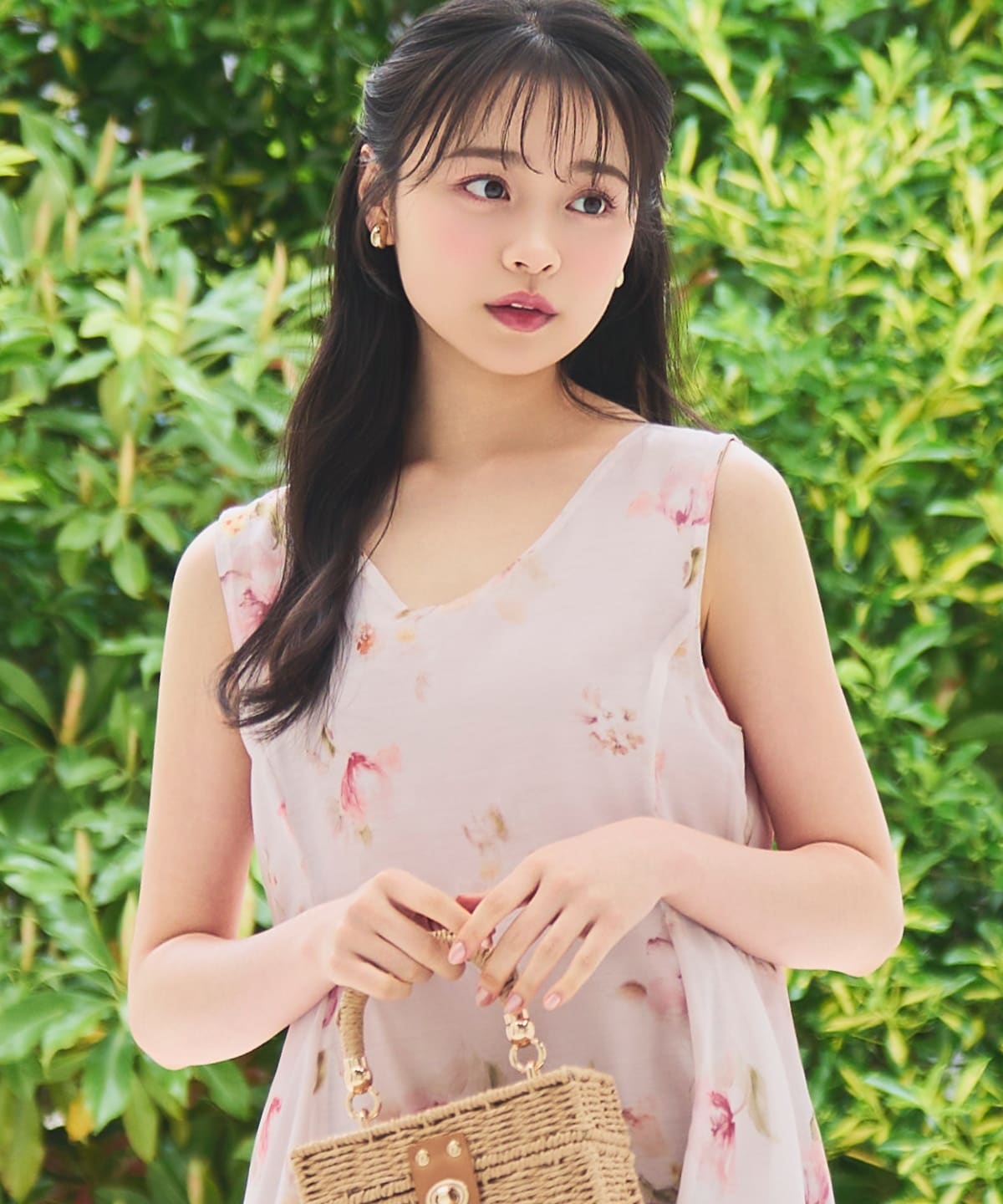 【6/11(thu)10時発売】ウォーターフラワープリントリバーシブルワンピース